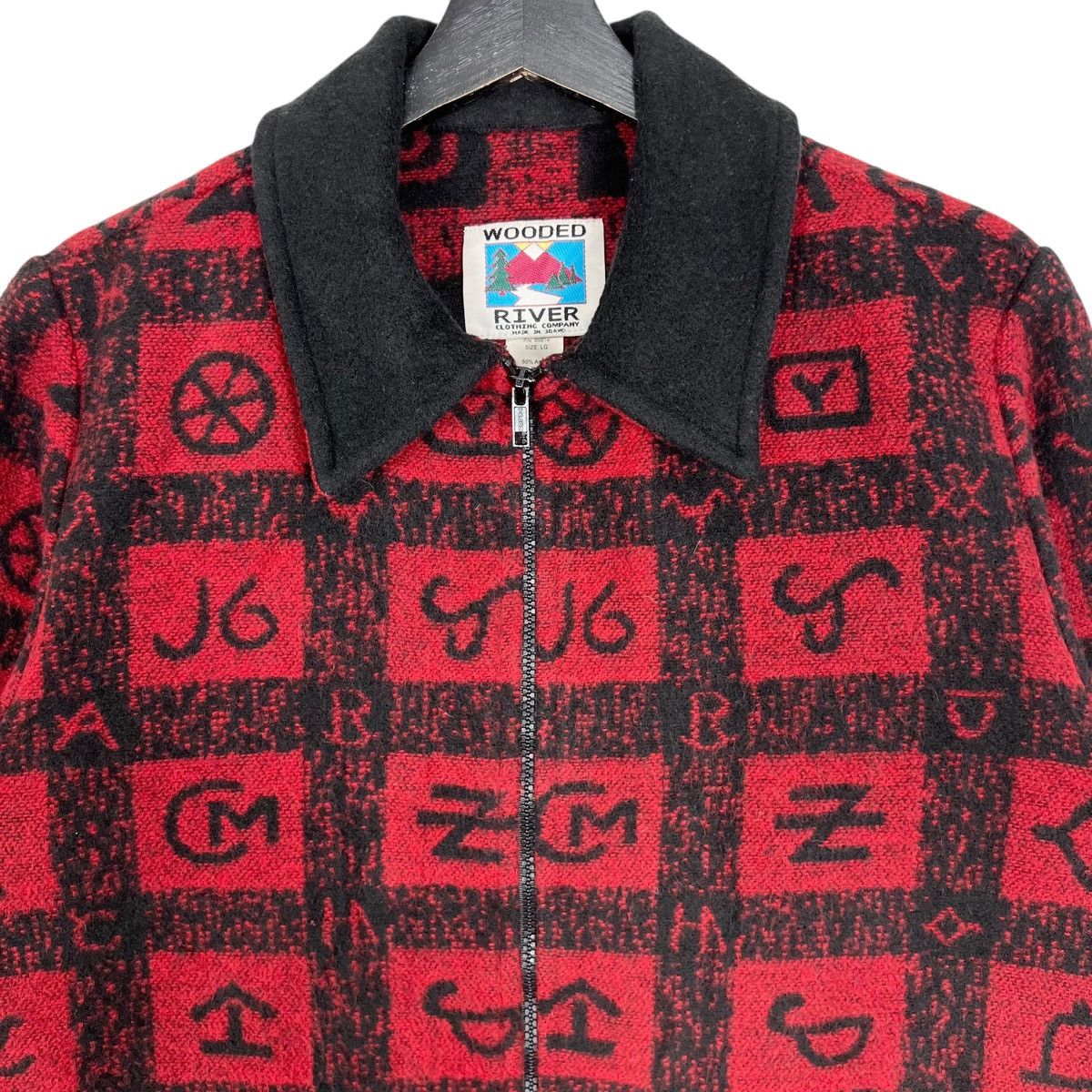 Vintage Vintage Wooded River Full Print Women Wool Jacket Size L / US 10 / IT 46 - 2 Thumbnail
