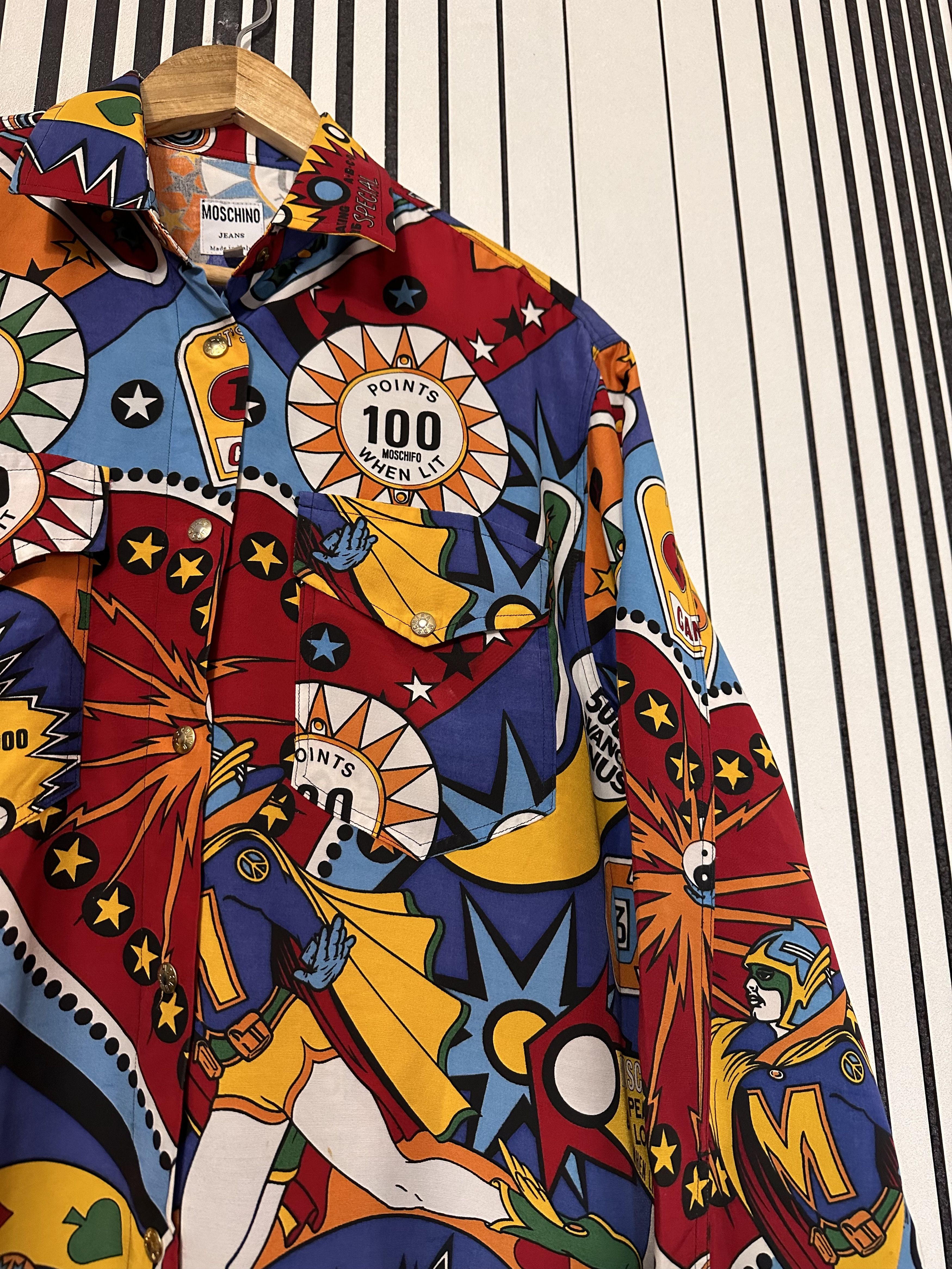 Moschino 90’s Moschino Vintage Gambling-Kasino Rare Full-Print Shirt Size US S / EU 44-46 / 1 - 5 Thumbnail