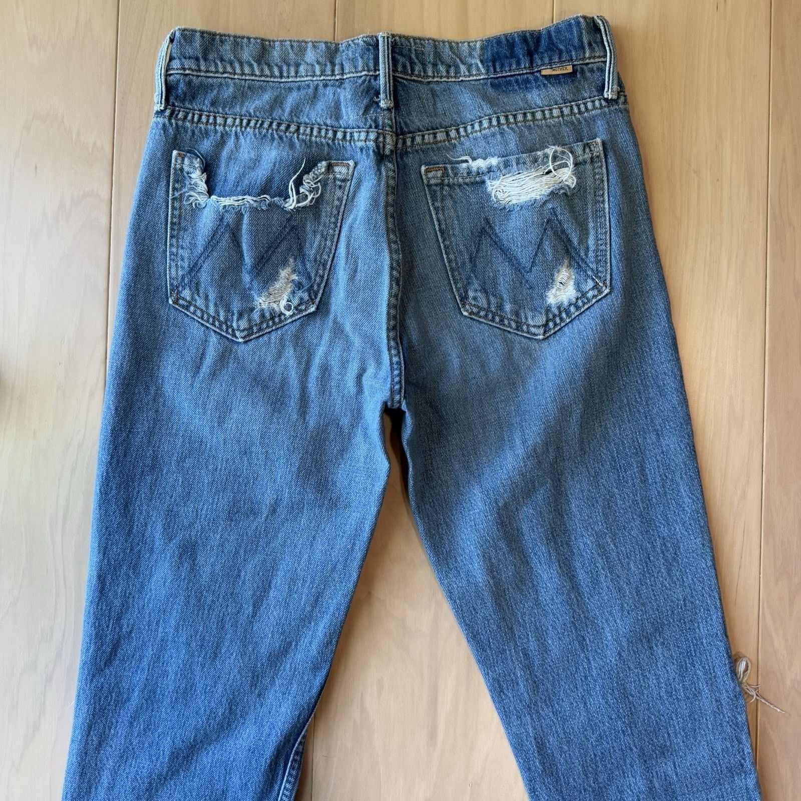 MOTHER Mother Cardinal Sinner Jeans Women's 28 Blue Ankle Chew Boho Size 28" / US 6 / IT 42 - 8 Thumbnail