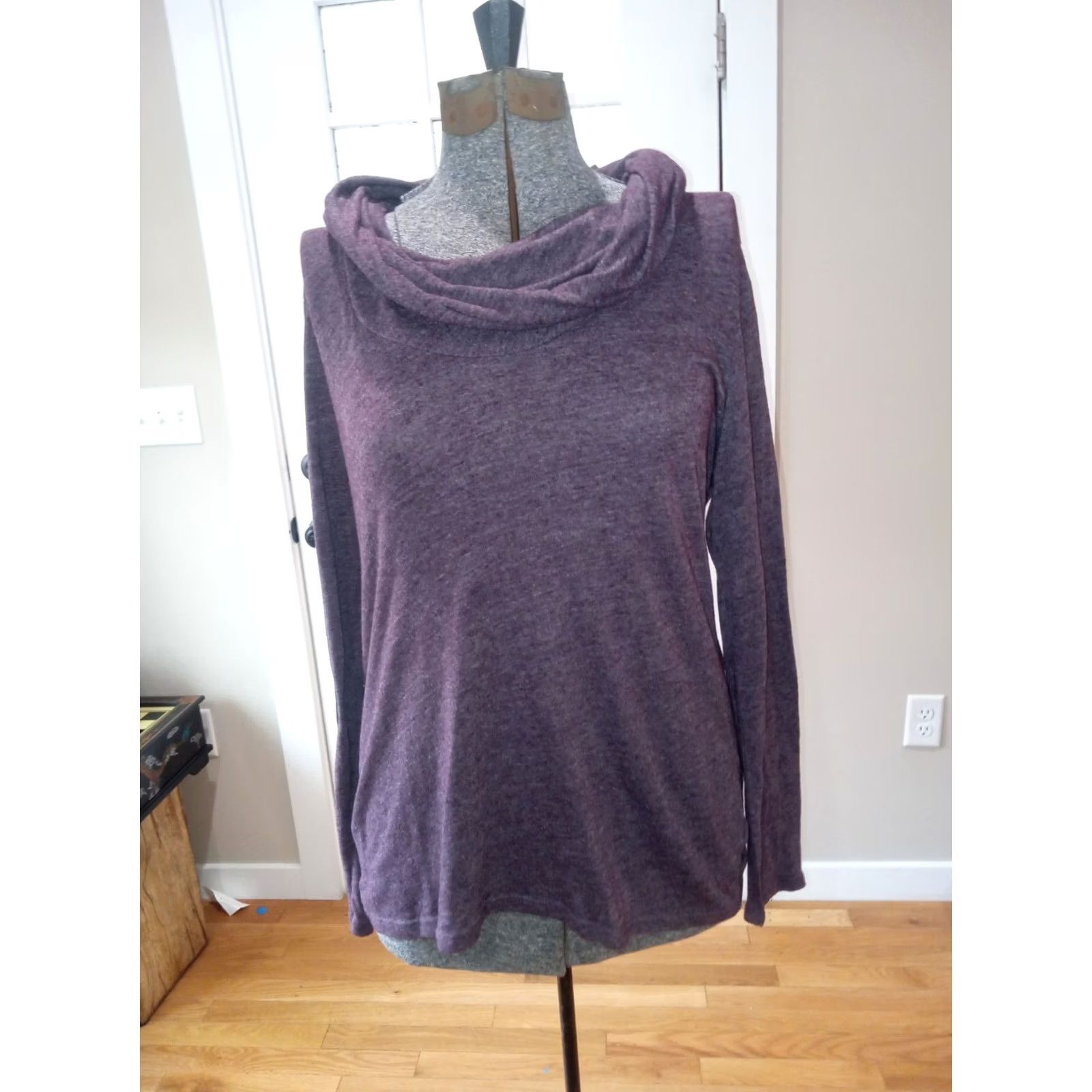 Gap Gap Textured Cowl-Neck Sweater For Women XL Purple Long Sleeve Pullover Knit Shirt MPN SHIRT4419 Size XL / US 12-14 / IT 48-50 - 2 Thumbnail