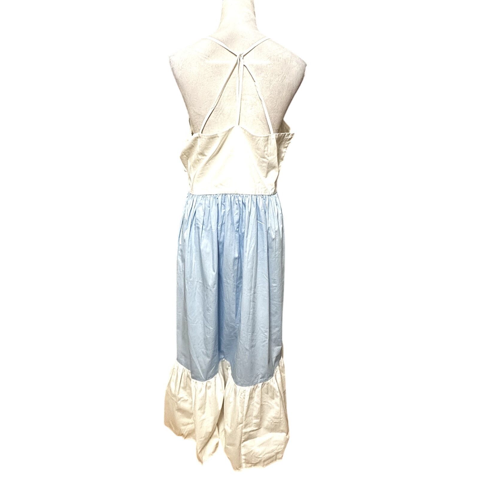 Other Riley & Rae Midi Sundress Spaghetti Straps White/Blue XL NWT Size XL / US 12-14 / IT 48-50 - 6 Thumbnail