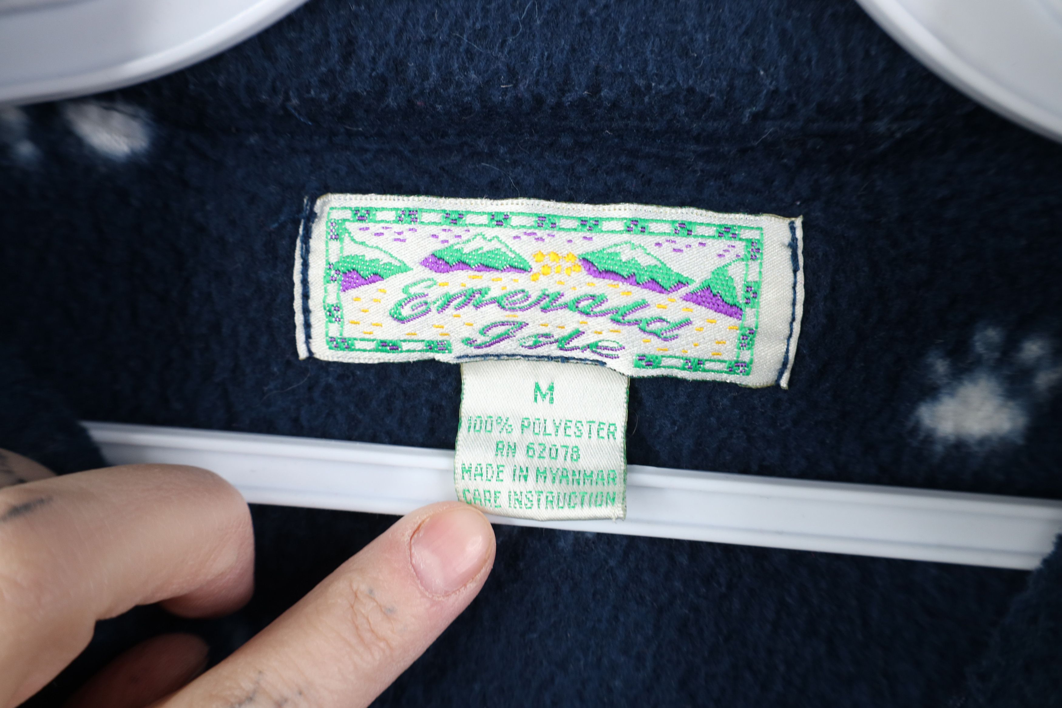 Vintage Vintage 90s Southwestern Polar Bear All Over Shirt Jacket Size M / US 6-8 / IT 42-44 - 8 Thumbnail