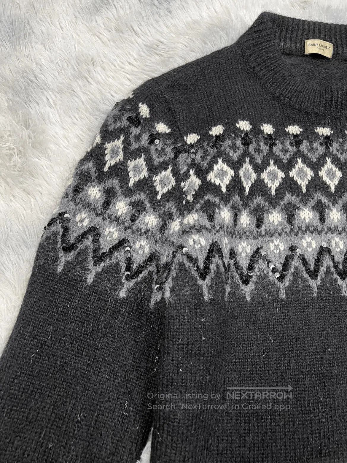 Saint Laurent Paris Saint Laurent Paris 16AW Scale Knitwear Sweater. Size US M / EU 48-50 / 2 - 3 Thumbnail