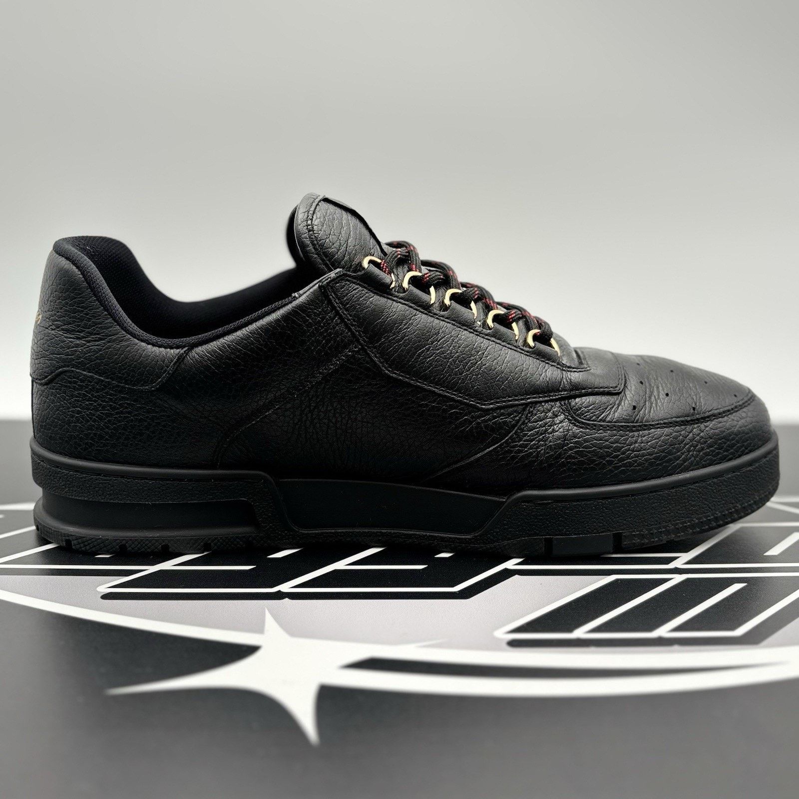 Louis Vuitton Louis Vuitton Hardware Calfskin Trainer ‘ Black, Gold ‘ Size US 10.5 / EU 43-44 - 13 Thumbnail