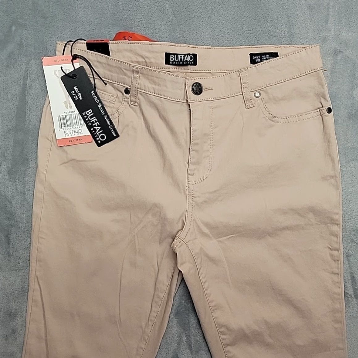 Buffalo David Bitton Buffal David Bitton Pants Women 8 29 Peach Stretch Skinny Ankle Grazer Chino Size 30" / US 8 / IT 44 - 3 Thumbnail