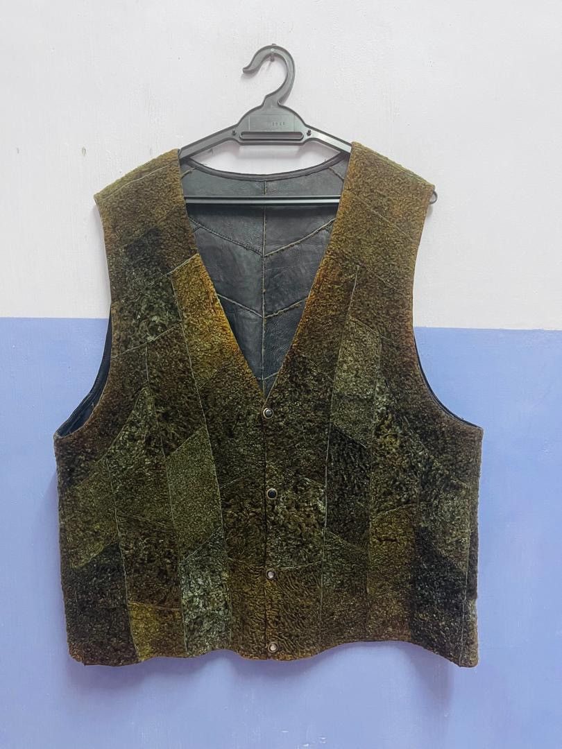 Japanese Brand Vintage Reversible Malubel Sydney Lamb Leather Patchwork Size US L / EU 52-54 / 3 - 11 Thumbnail