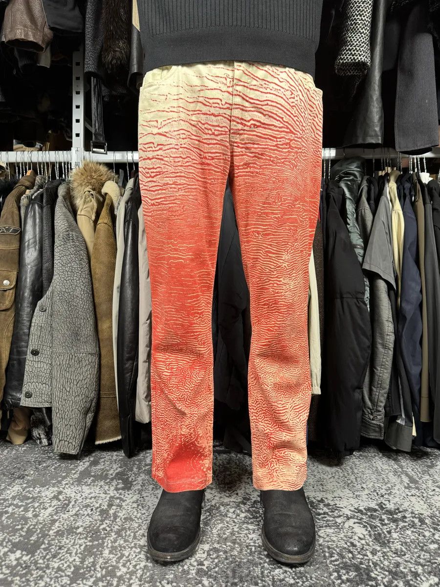 Roberto Cavalli 2000s Roberto Cavalli Red & White Coral Pants Size US 30 / EU 46 - 1 Thumbnail