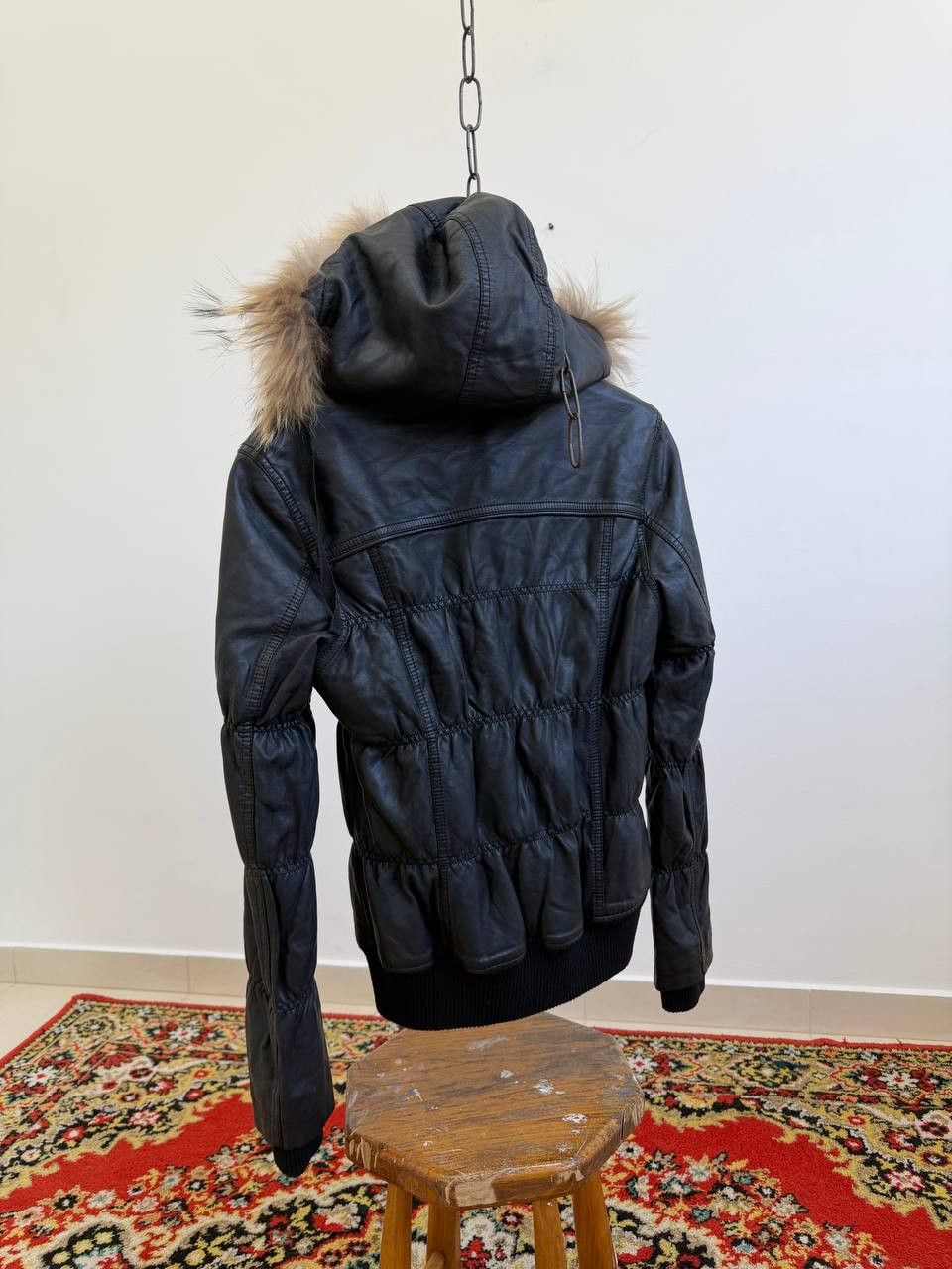 Japanese Brand Avant-Garde Hysteric Glamour Style Leather Fur Jacket Size US M / EU 48-50 / 2 - 8 Thumbnail