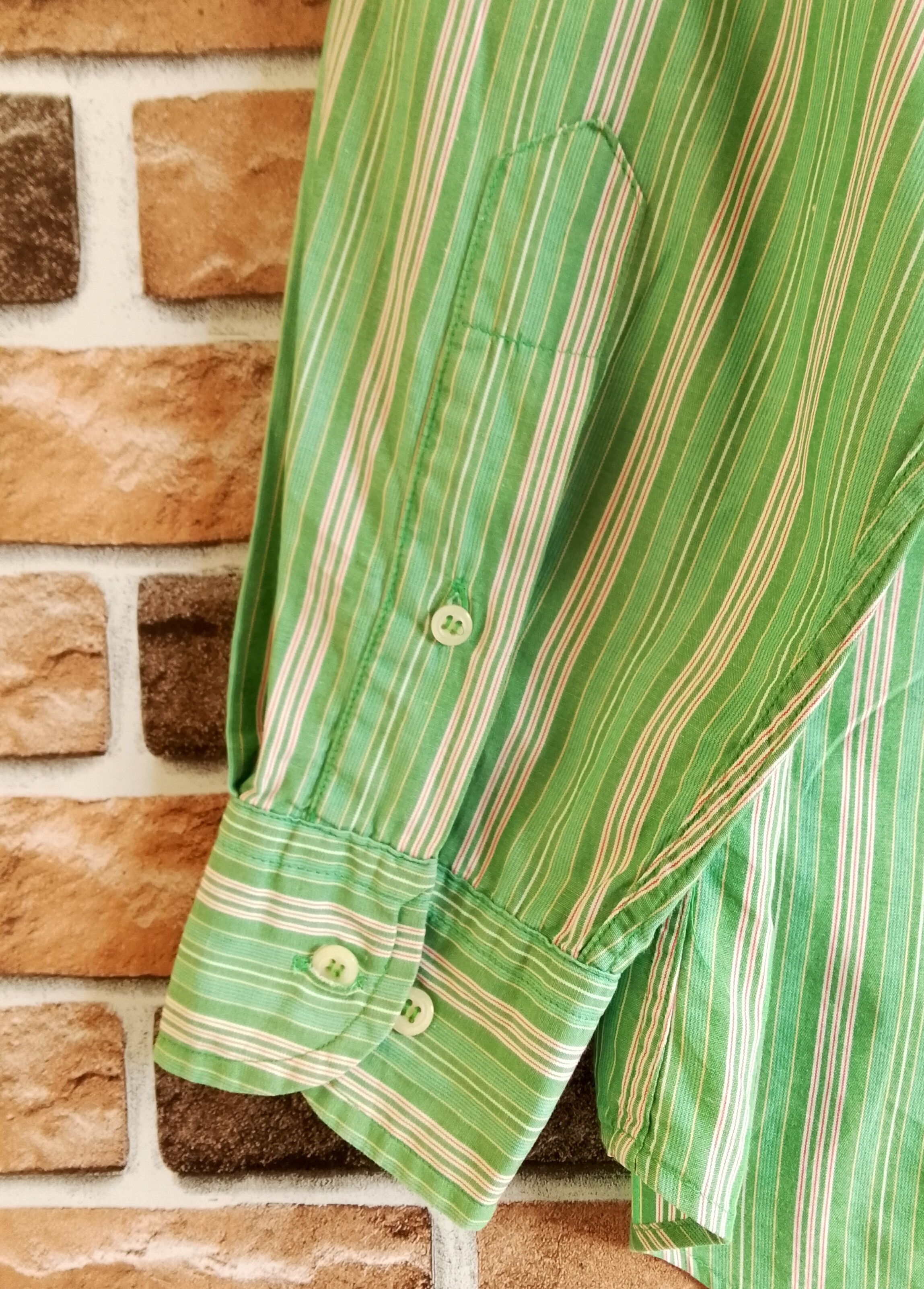 United Colors Of Benetton Striped Cotton Long Sleeve Shirt Size US M / EU 48-50 / 2 - 6 Thumbnail