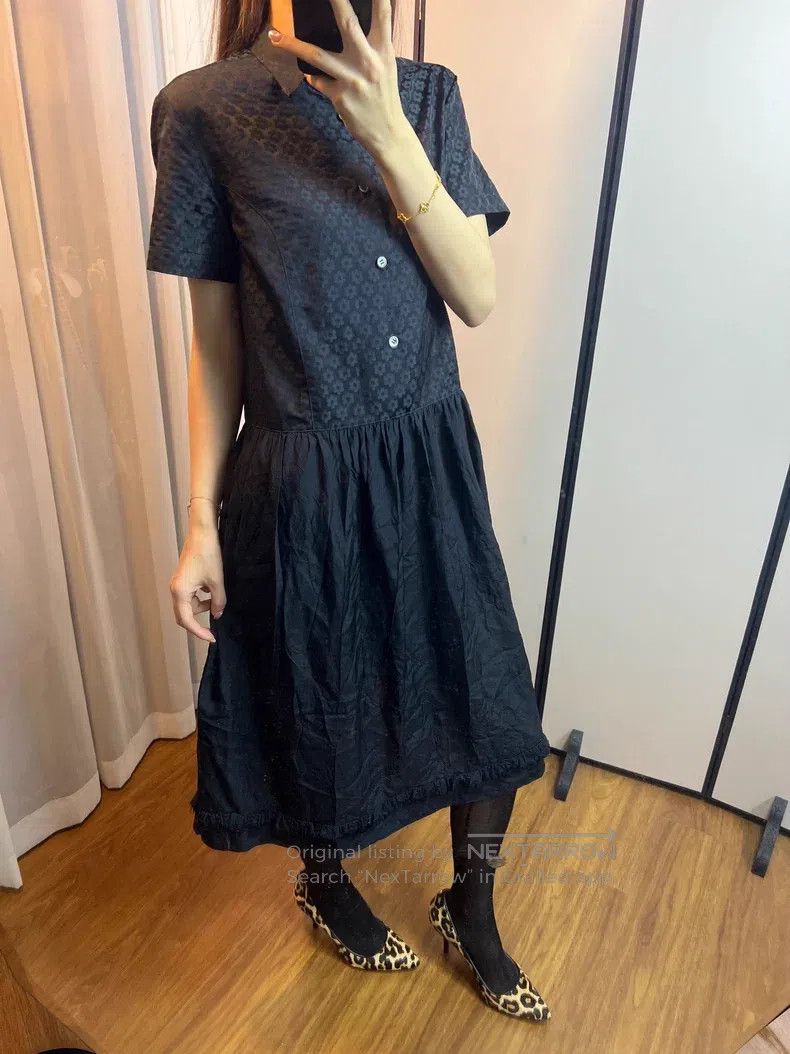 Comme des Garcons Comme Des Garcons Dark Patterned Flower Dress Size M / US 6-8 / IT 42-44 - 8 Thumbnail