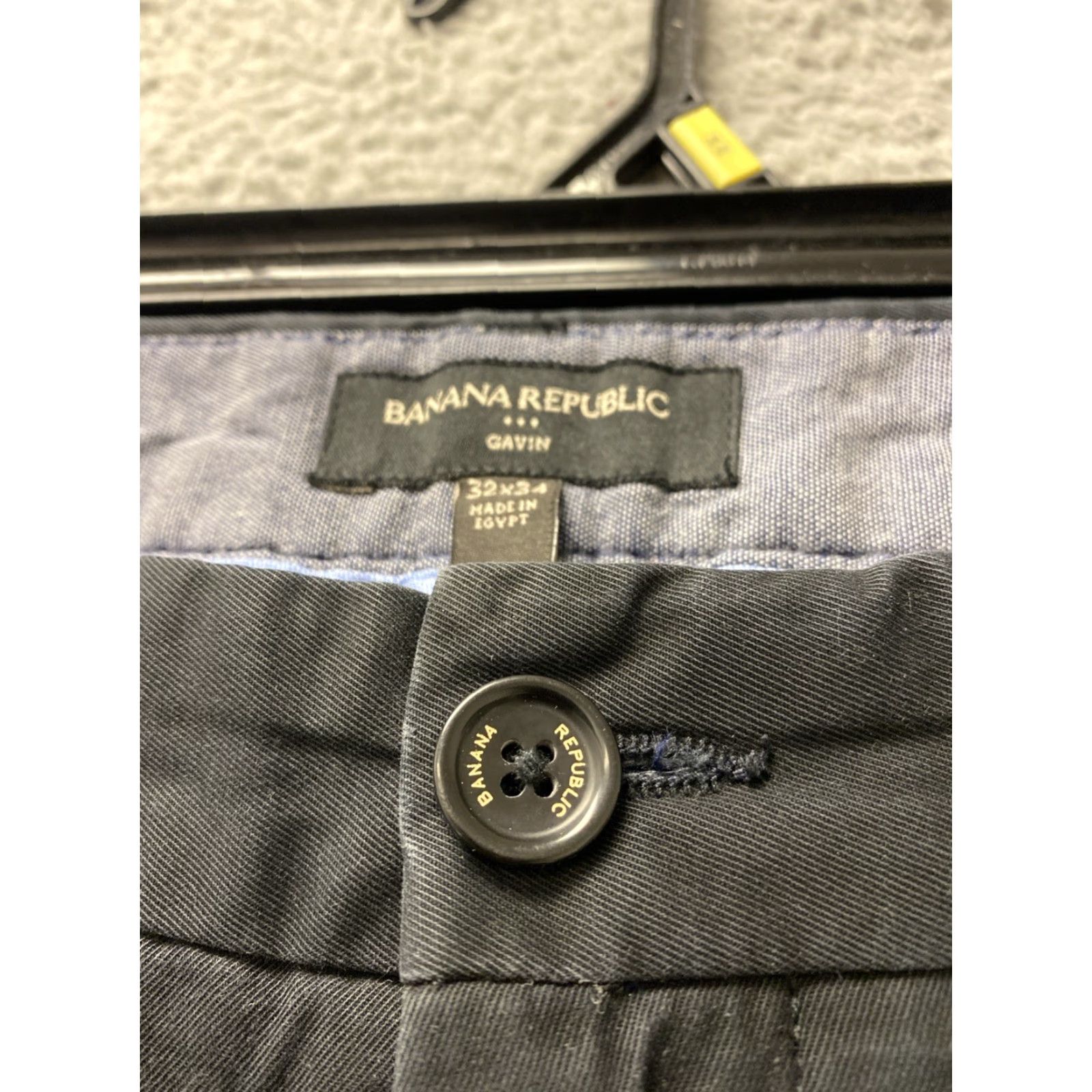 Banana Republic Banana Republic Chino Pants Men's 32x34 Slim Flat Front 5-Pocket Cotton Black Gavin Modern Casual Slim-Fit 34 Inseam Mens Size US 32 / EU 48 - 2 Thumbnail