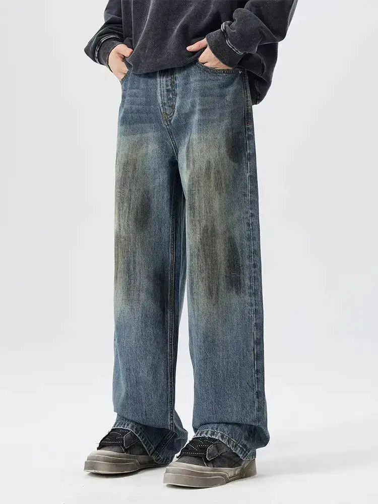 Japanese Brand Vintage Aged Dirty Straight Leg Jeans Size US 30 / EU 46 - 5 Thumbnail