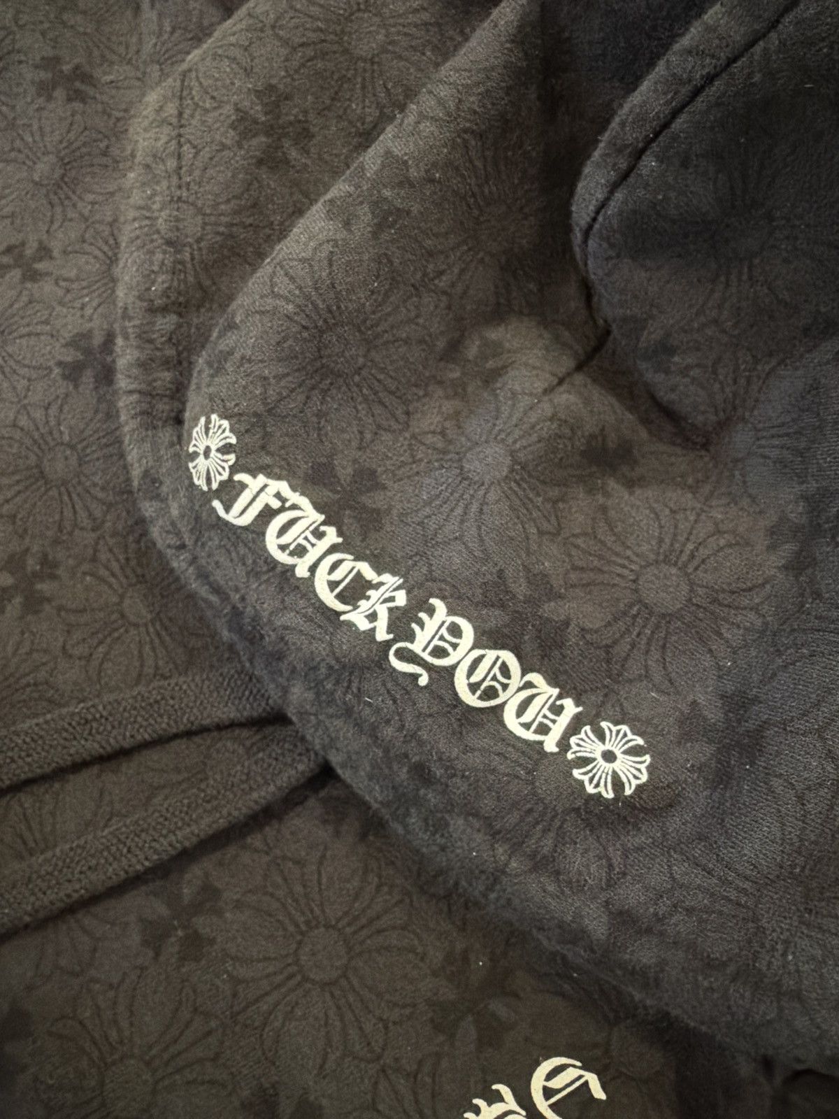 Chrome Hearts Black All Over Print Monogram Hoodie Size US L / EU 52-54 / 3 - 5 Thumbnail