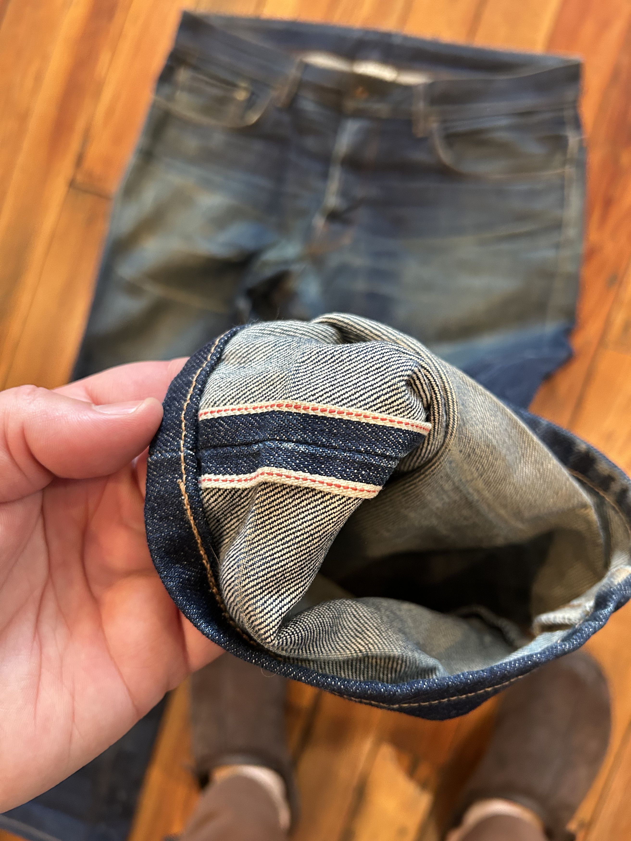 Railcar Fine Goods Railcar Straight Leg Raw Selvedge Denim Jeans Size US 35 - 10 Thumbnail