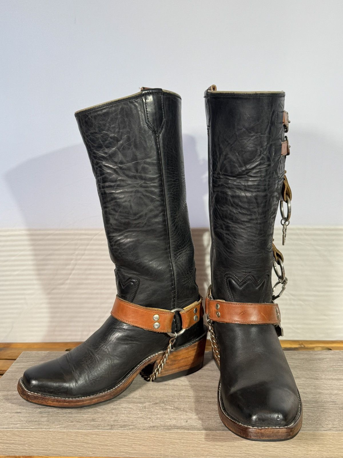 Other Bowman’s Wilson Boot Co Vintage H-D Harness Boots Size 8.5 D Size US 8.5 / EU 41-42 - 4 Thumbnail