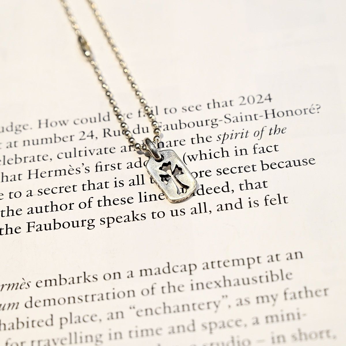 Chrome Hearts CHROME HEARTS DOG CROSS SILVER NECKLACE Size ONE SIZE - 4 Thumbnail