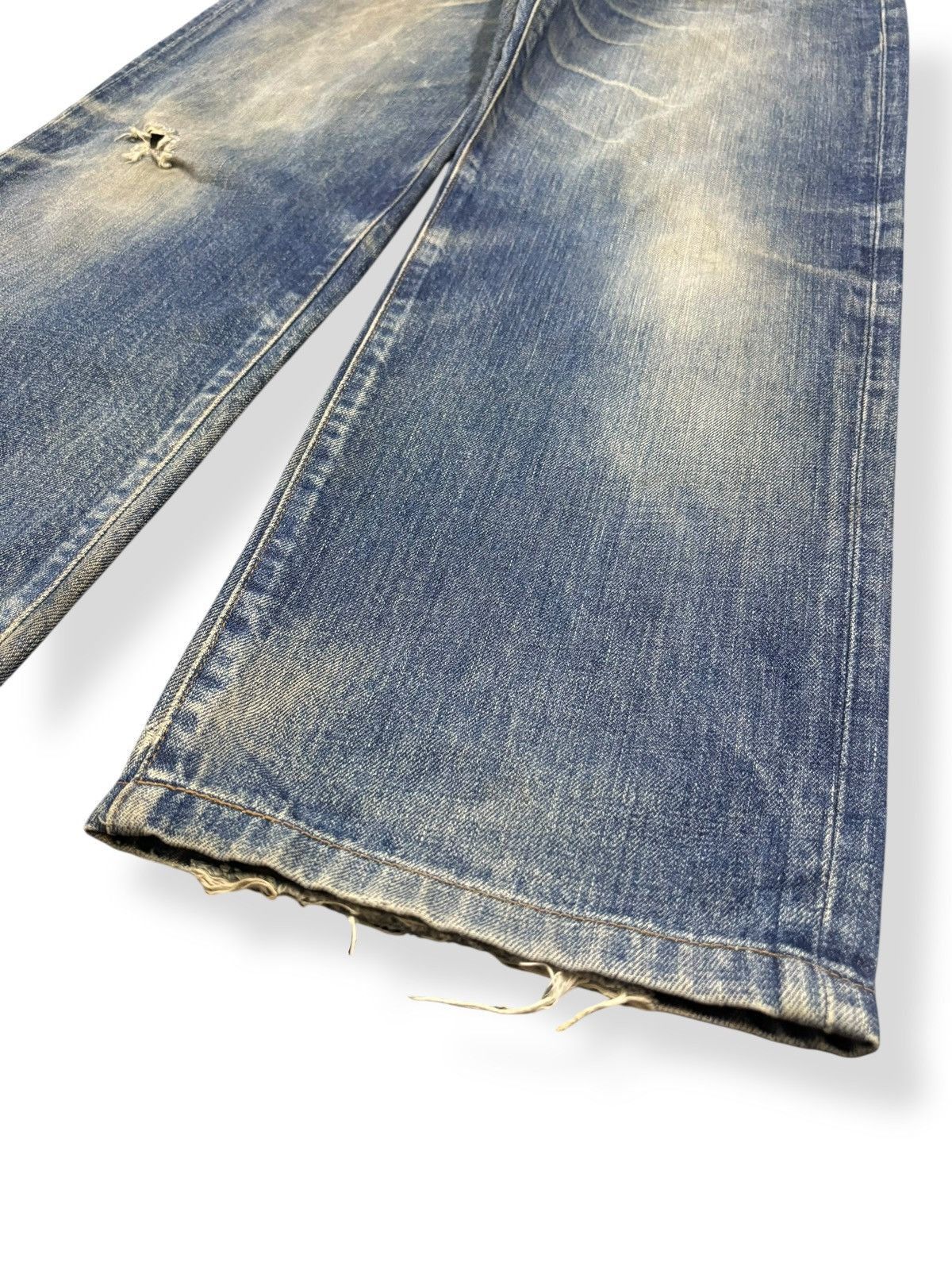 Edwin Vintage Rare Edwin Frontier Mud Wash Loose Distressed Jeans Size US 31 - 8 Thumbnail