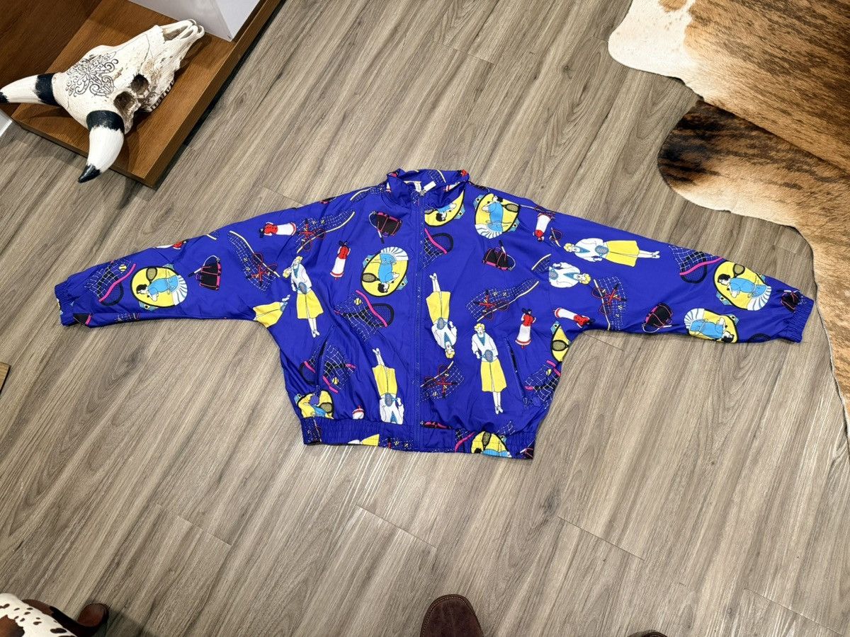 Other Vintage Ferrantino Tennis All Over Pattern Windbreaker Size L / US 10 / IT 46 - 1 Thumbnail