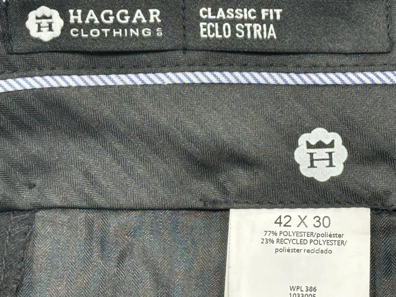 Haggar Haggar Classic Fit Flat No Iron Dress Pants Black Mens 42/30 Size US 42 / EU 58 - 9 Thumbnail