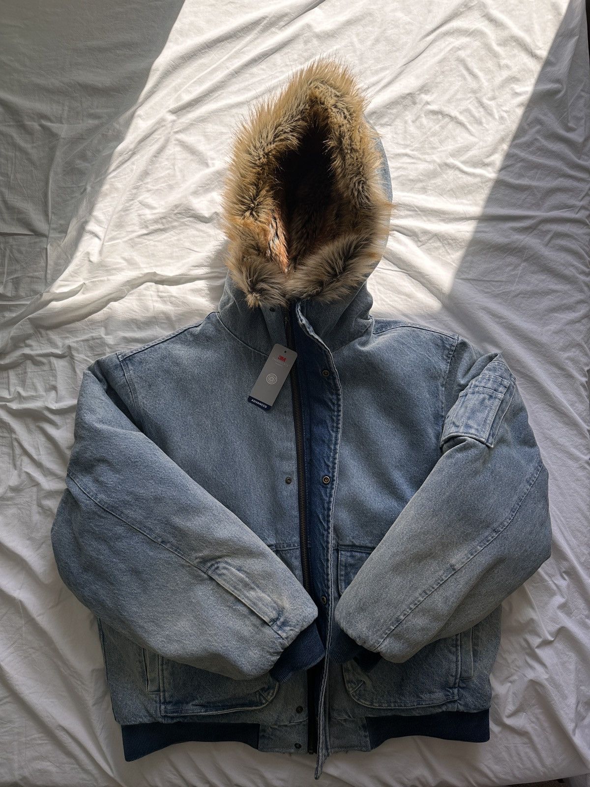 Supreme Supreme SS26 Reversible Faux Fur Hooded Work Jacket Denim Size US M / EU 48-50 / 2 - 1 Thumbnail