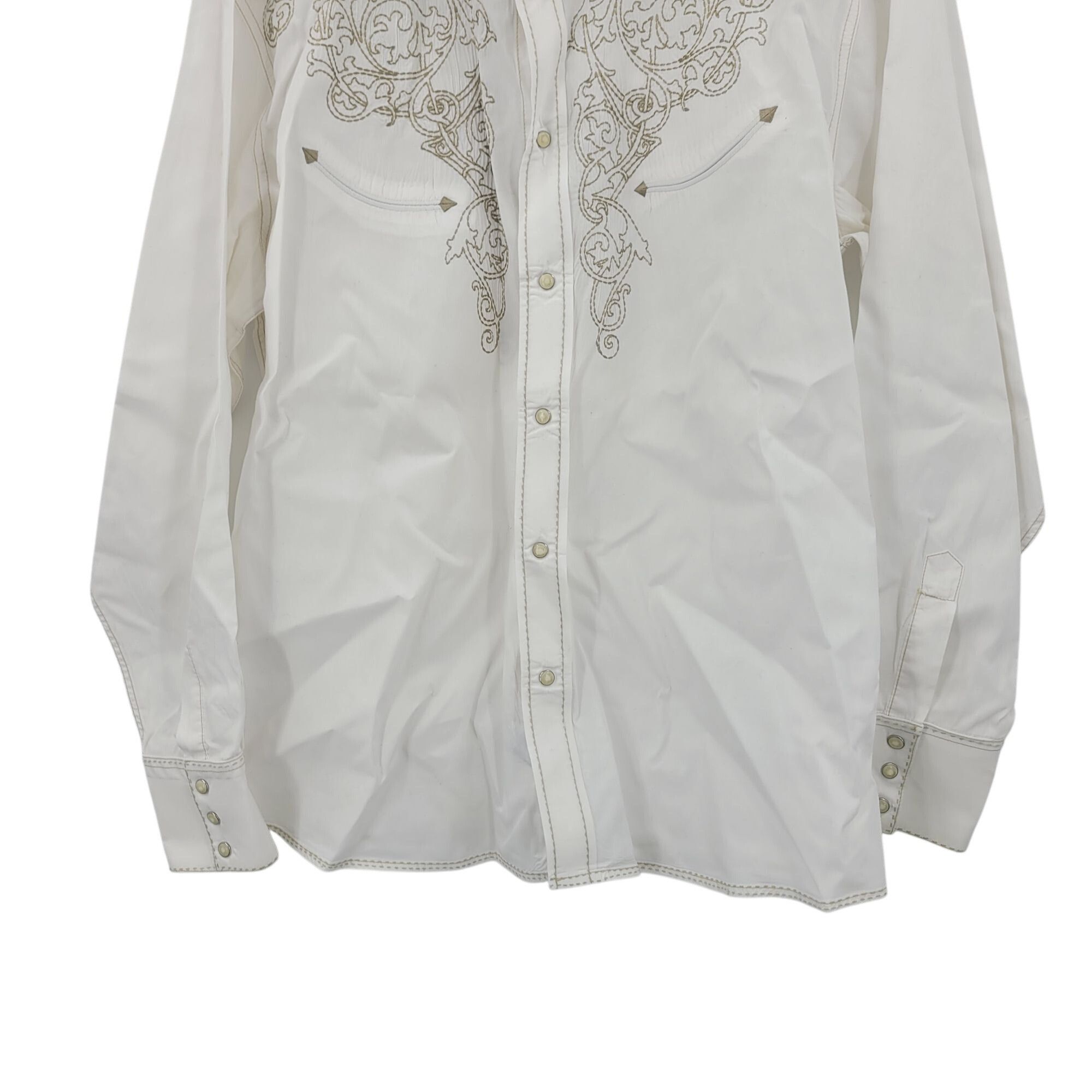 Other Resistol University Fit White Western Embroidered Pearl Snap Size US L / EU 52-54 / 3 - 7 Thumbnail