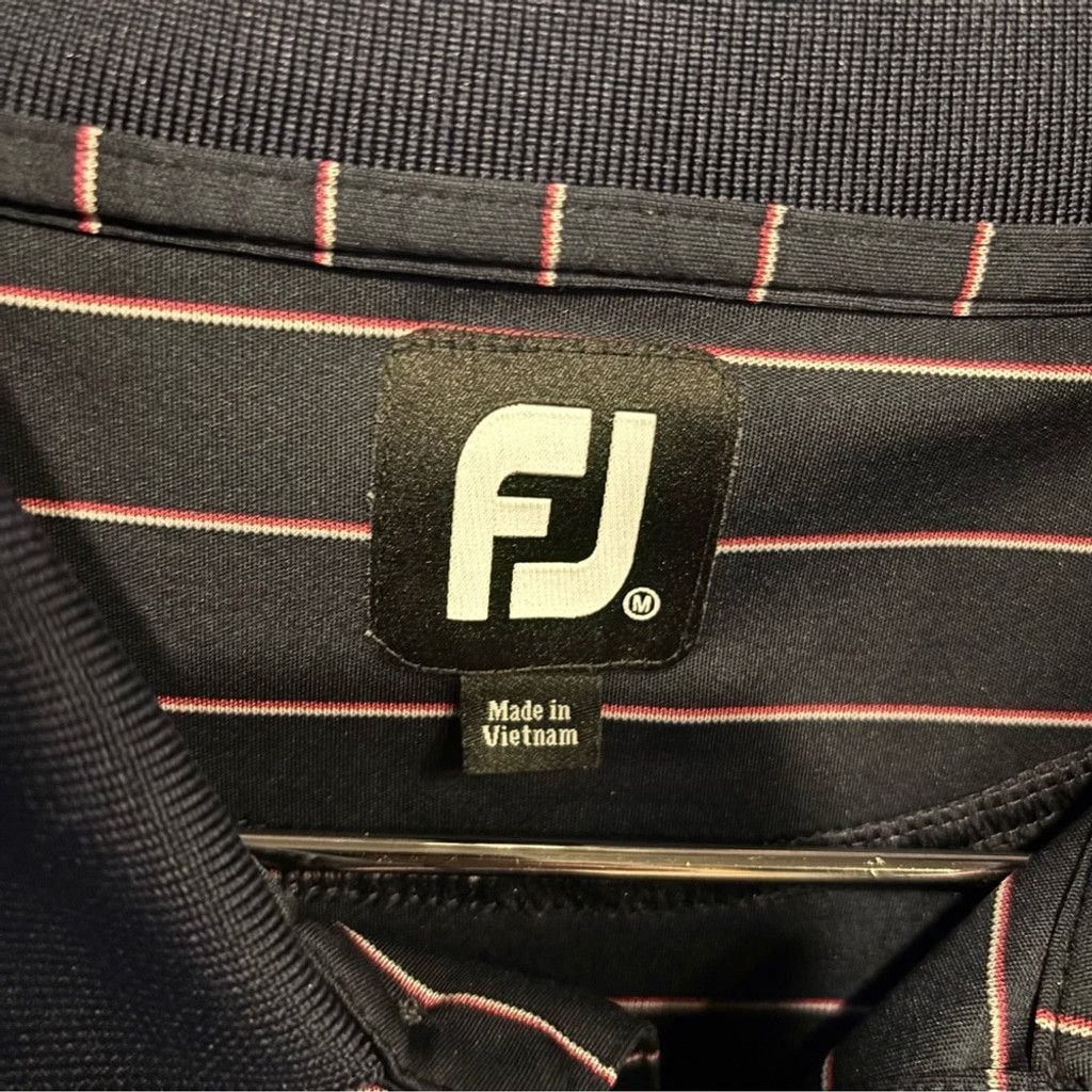Footjoy FootJoy Men's Navy Striped Polo Shirt Size US M / EU 48-50 / 2 - 3 Thumbnail