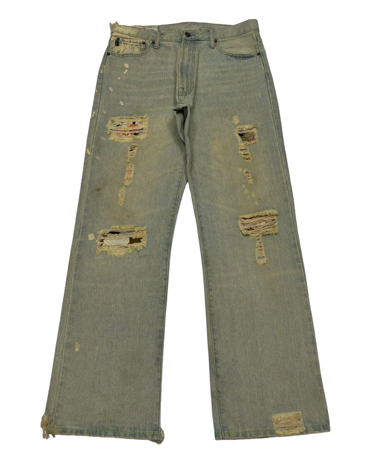 Abercrombie & Fitch SICK🔥ABERCROMBIE & FITCH FLARE JEANS DISTRESS BOOTCUT DENIM Size US 34 / EU 50 - 1 Thumbnail