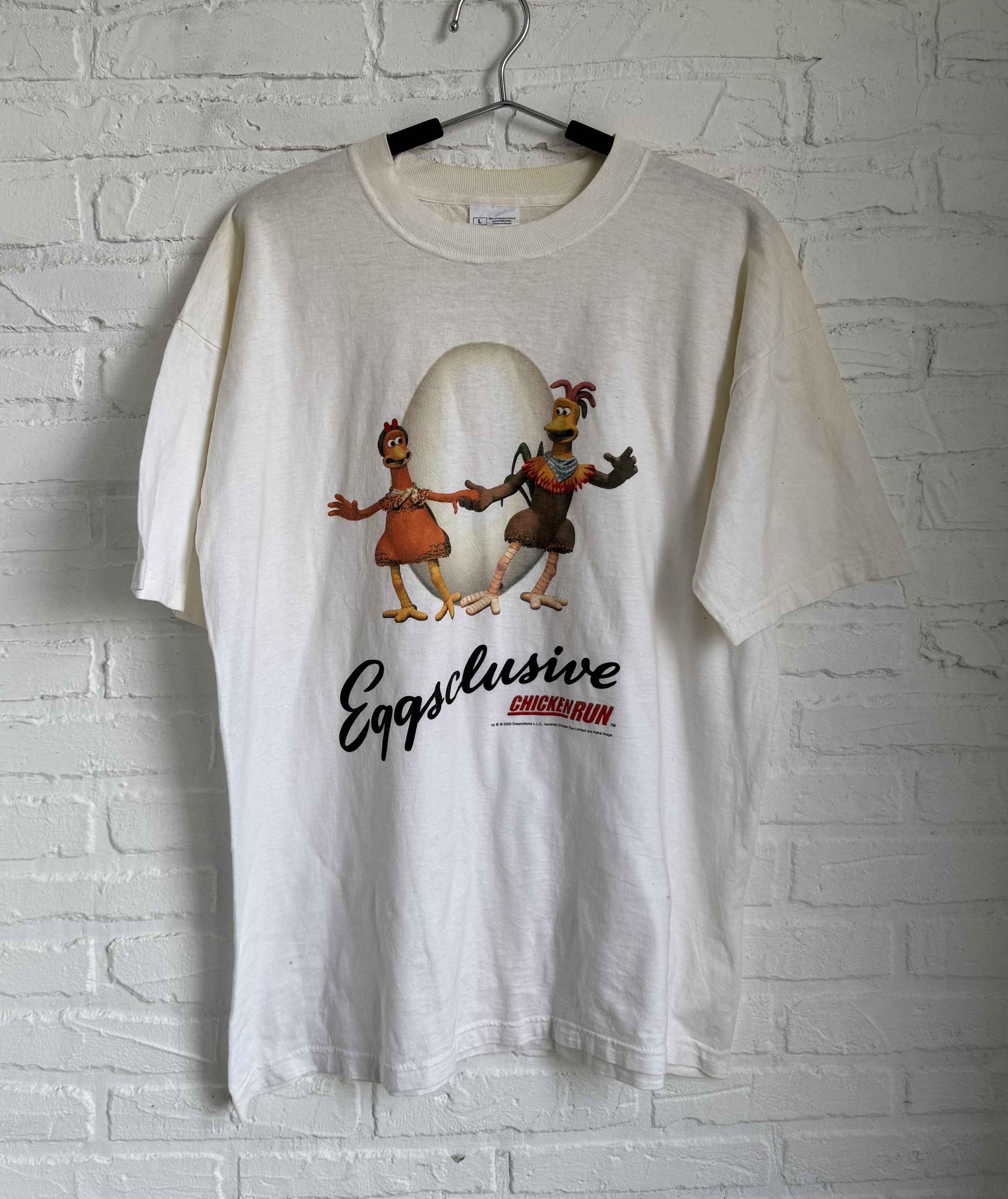 Vintage 2000 Chicken Run cartoon promo t-shirt