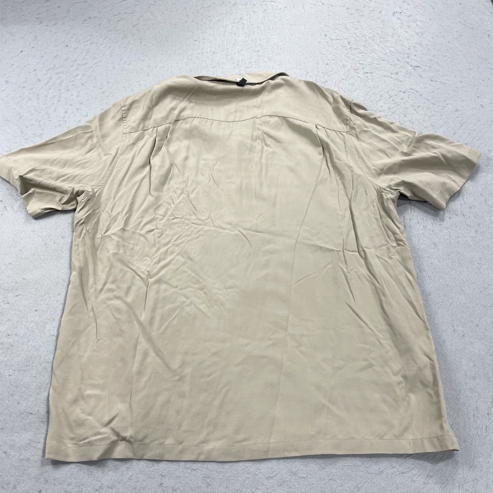 Rag & Bone Rag & Bone Shirt Mens Large Beige Loop Camp Collar Viscose Casual Button Summer Size US L / EU 52-54 / 3 - 5 Thumbnail