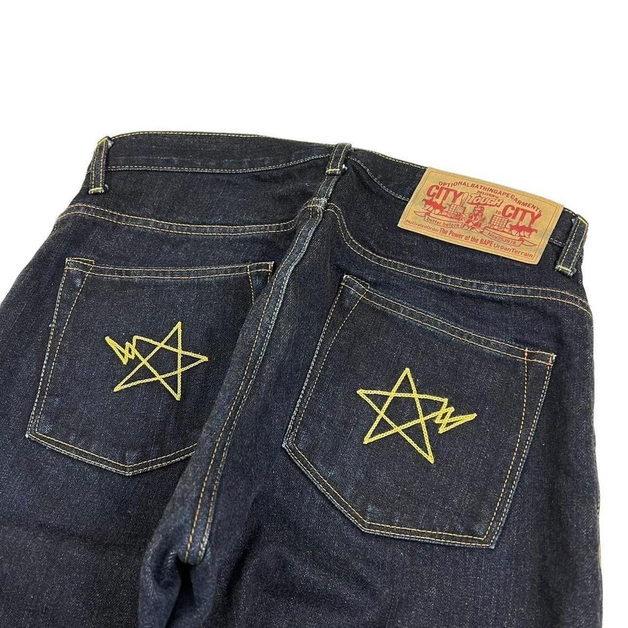Bape Vintage Bape Embroidered Star Bapesta Jeans - Waist: 32” Size US 32 / EU 48 - 2 Thumbnail
