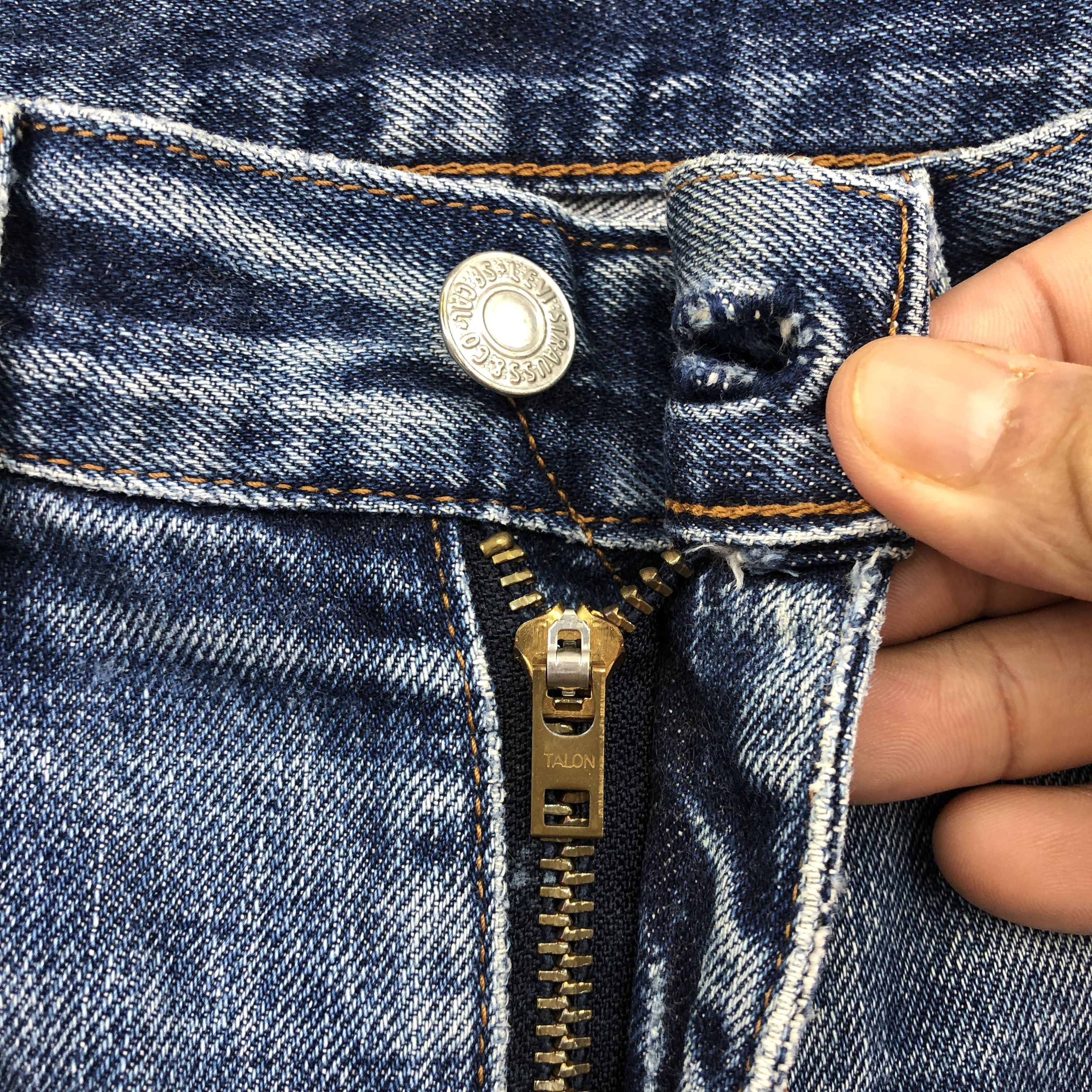 Levi's Vintage Levis 502xx Selvedge Jeans Levi's Distressed Denim Size US 30 / EU 46 - 6 Thumbnail