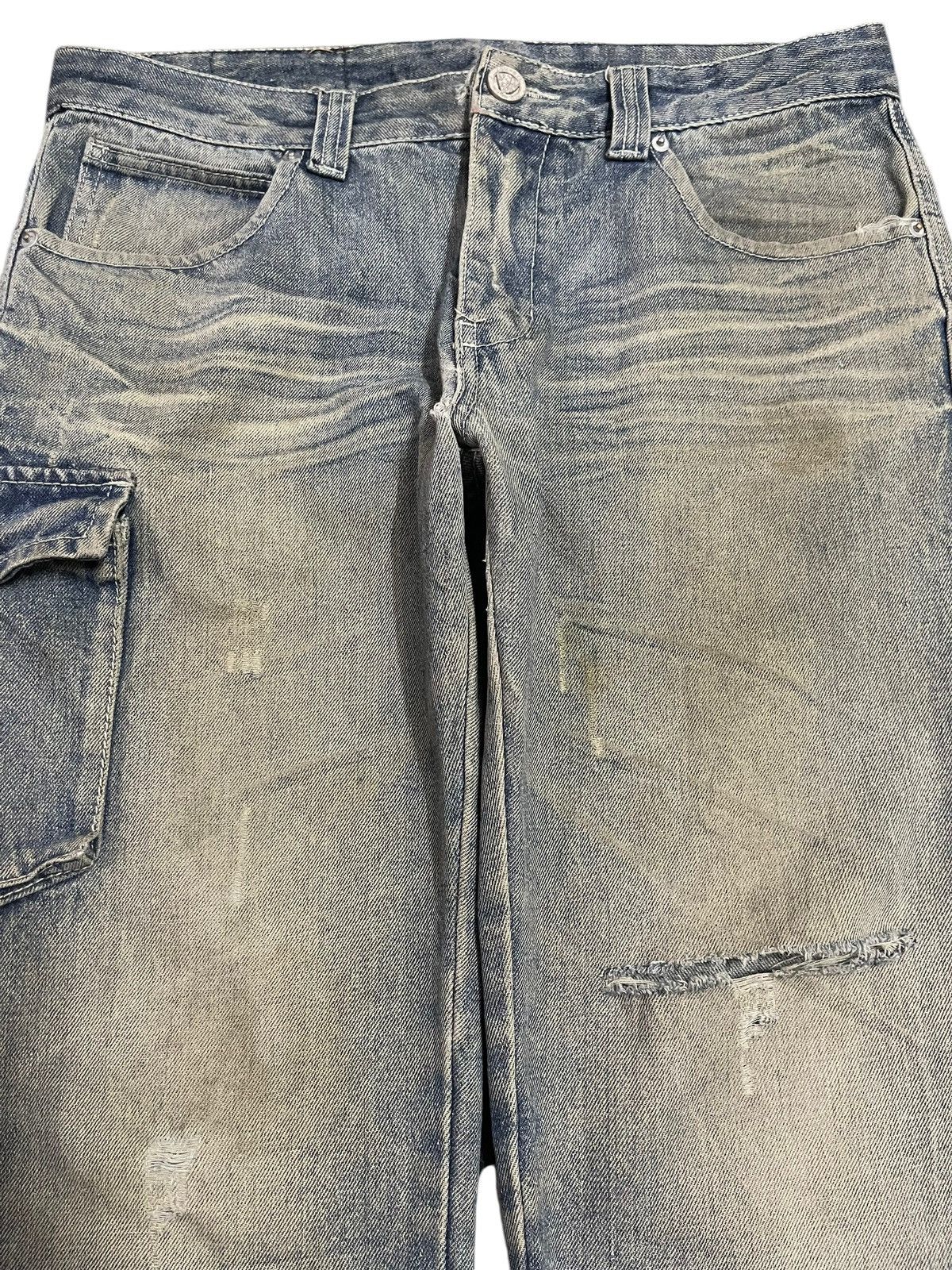14th Addiction Vintage Japanese Brand Mud Wash Style Distress Jeans Size US 34 / EU 50 - 3 Thumbnail