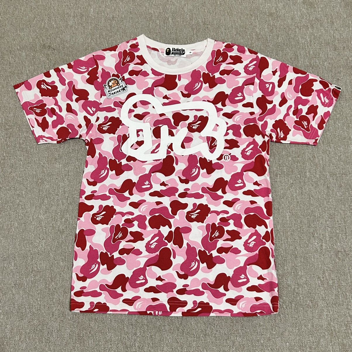 Bape × Keith Haring BAPE × Keith Haring T-shirt ABC camo Pink a 