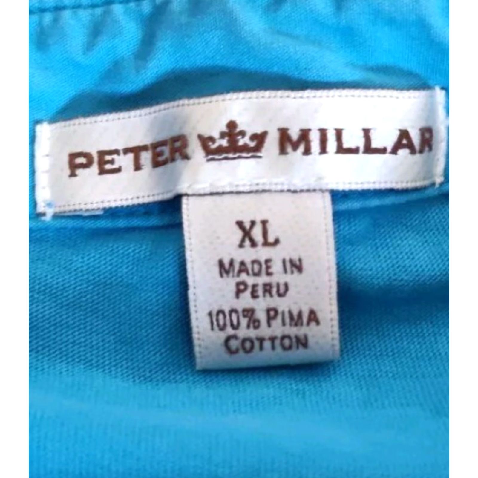 Peter Millar Peter Millar Polo Shirt Mens XL Blue Pima Cotton Golf Short Sleeve Logo Size US XL / EU 56 / 4 - 7 Thumbnail