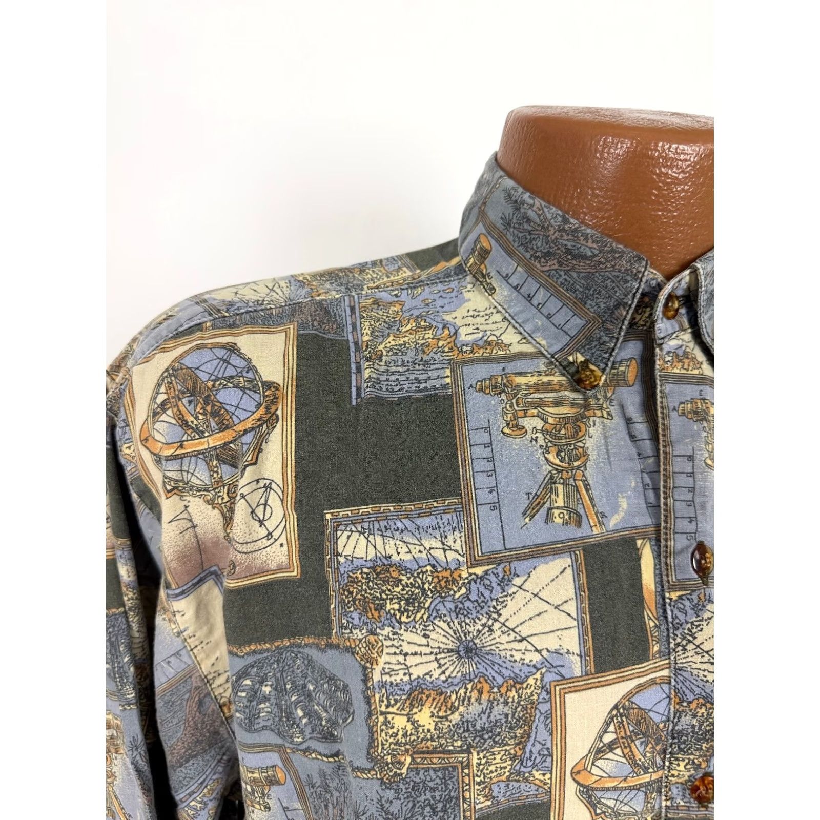 Vintage VINTAGE Cellini Shirt Men M Button-Down Short Sleeve Blue 80s 90s Graphic Print Nautical Retro Size US M / EU 48-50 / 2 - 6 Thumbnail