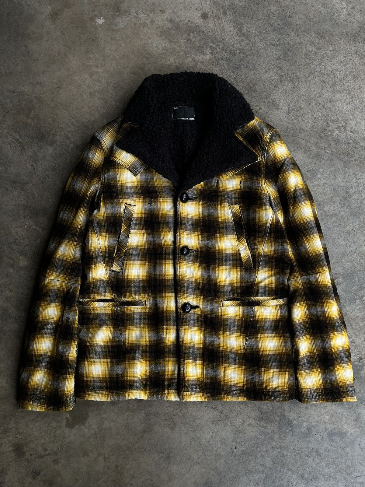 Number (N)ine NUMBER (N)INE FAUX SHEARLING TARTAN BIKERS RAMONES JACKET Size US M / EU 48-50 / 2 - 2 Thumbnail