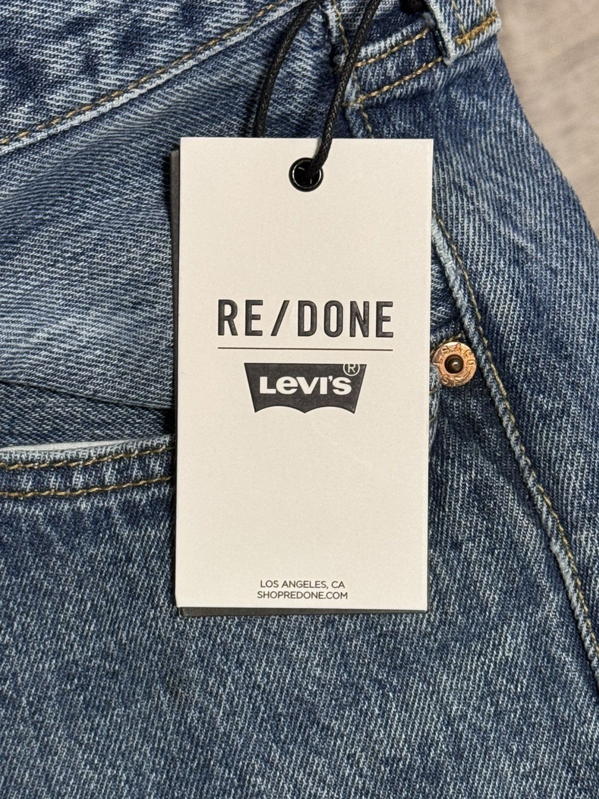 RE/DONE NWT RE/DONE Men’s 1401 Straight Leg Jeans – Worn In Blue Size US 36 / EU 52 - 10 Thumbnail