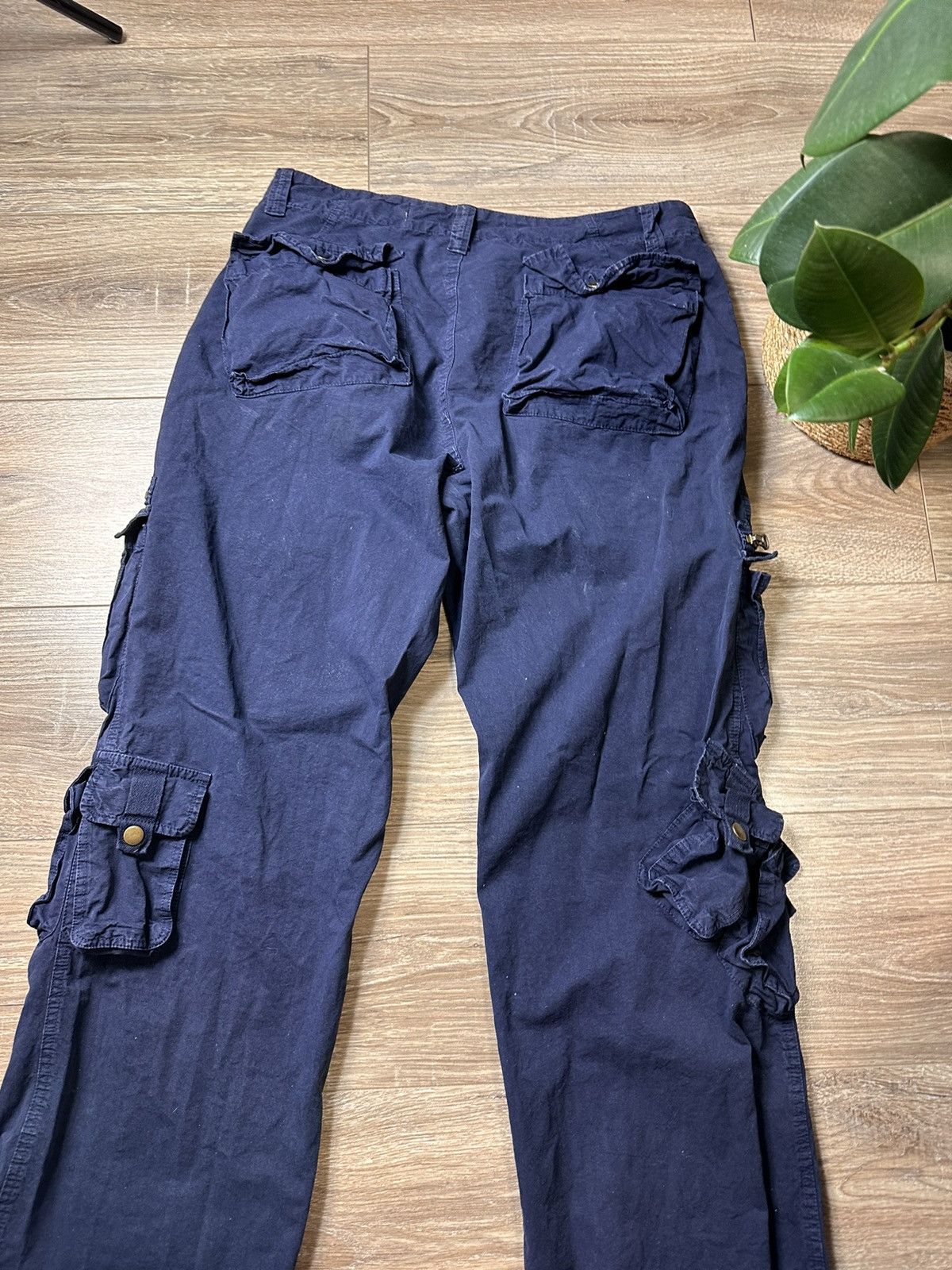 Japanese Brand Navy Punk Cargo Pants Multi Pocket Bondage Pants Size US 32 / EU 48 - 9 Thumbnail