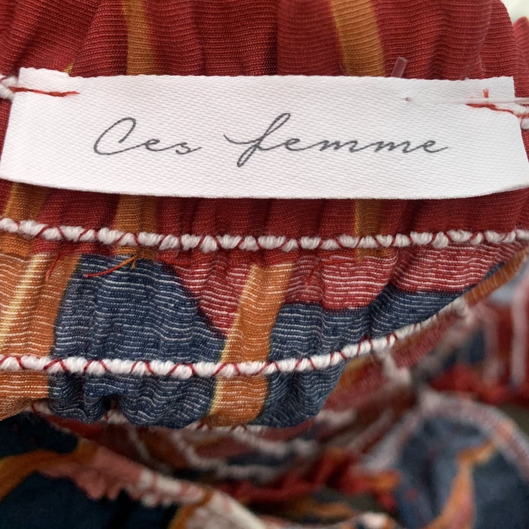 Ces Femme Dress Size Small Multicolor Sleeveless Knee Length Elastic Top Short Womens