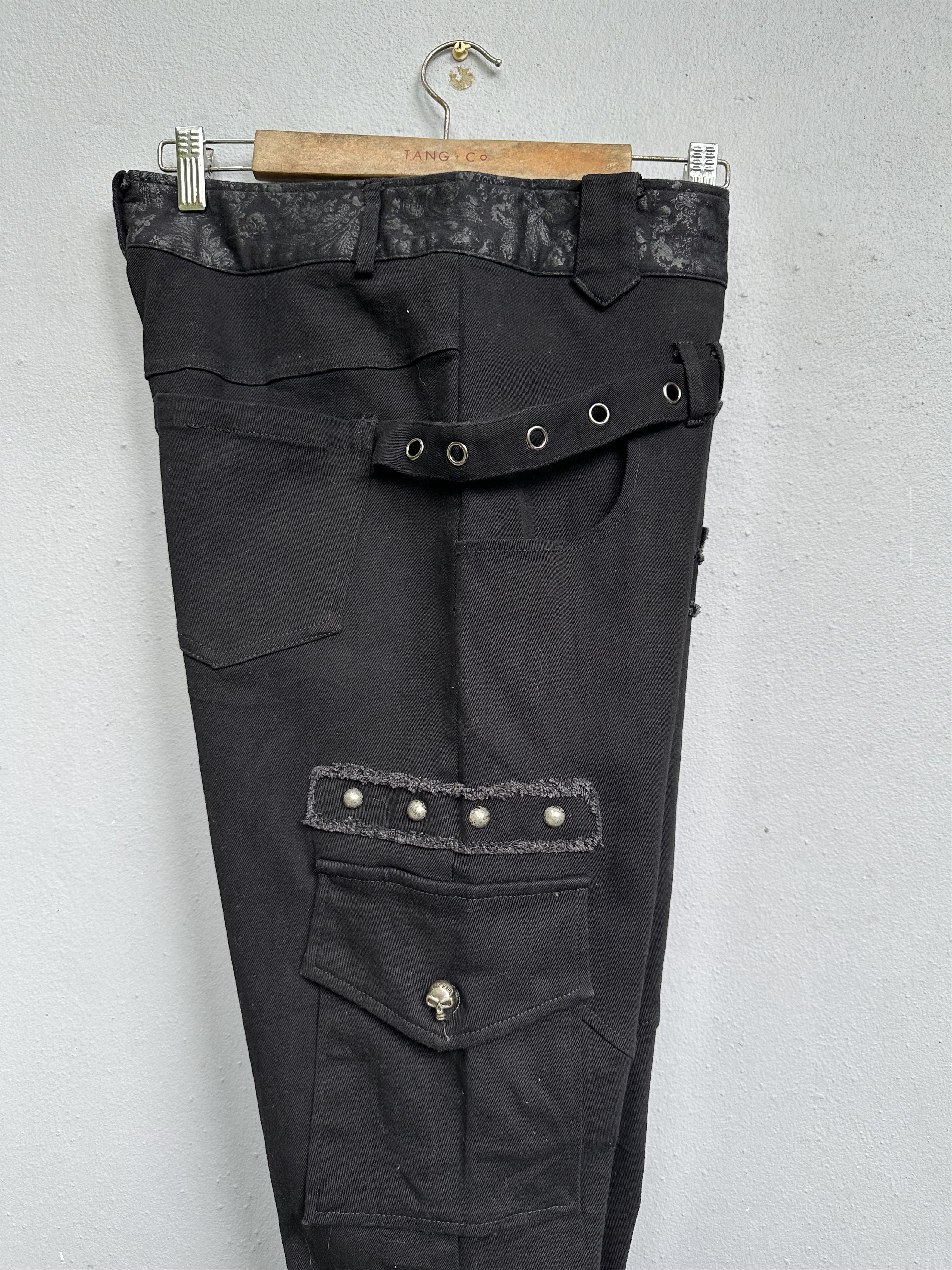 Japanese Brand Japanese Brand PUNKRAVE Skinny Elastic Cargo Pants Size US 32 / EU 48 - 17 Thumbnail