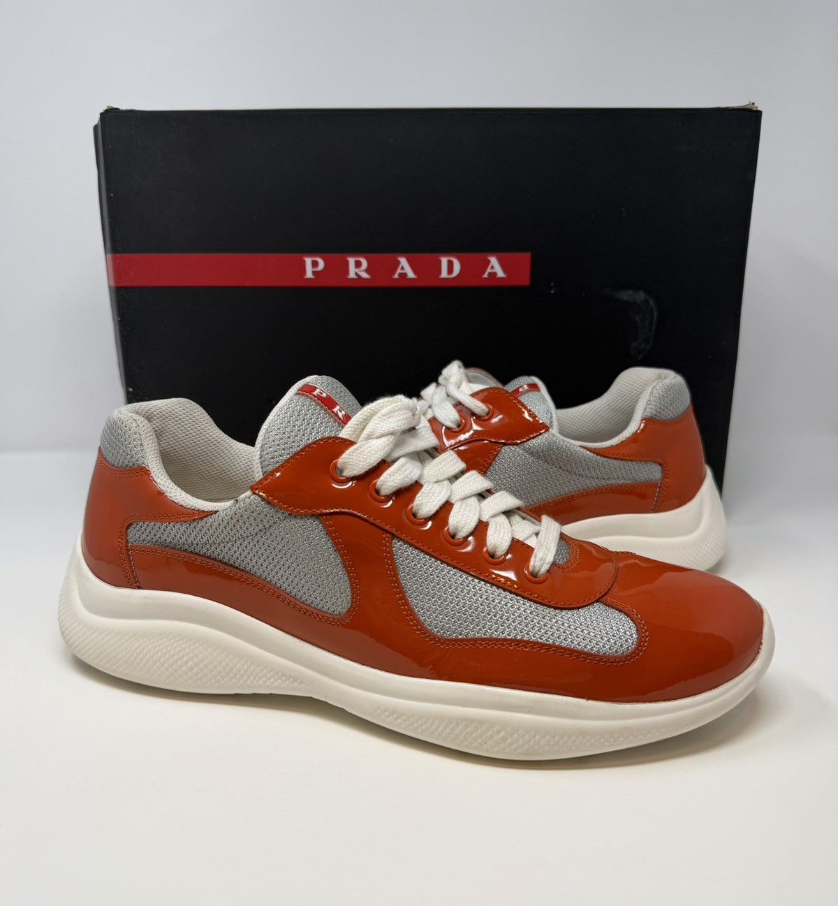 Prada Prada Americas Cup Sneaker Orange Size US 10 / EU 43 - 1 Thumbnail