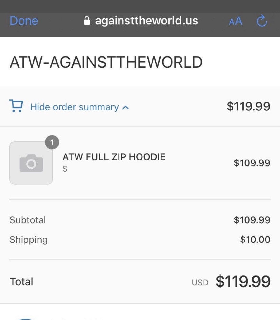 Other ATW FULL ZIP HOODIE Size US S / EU 44-46 / 1 - 6 Thumbnail