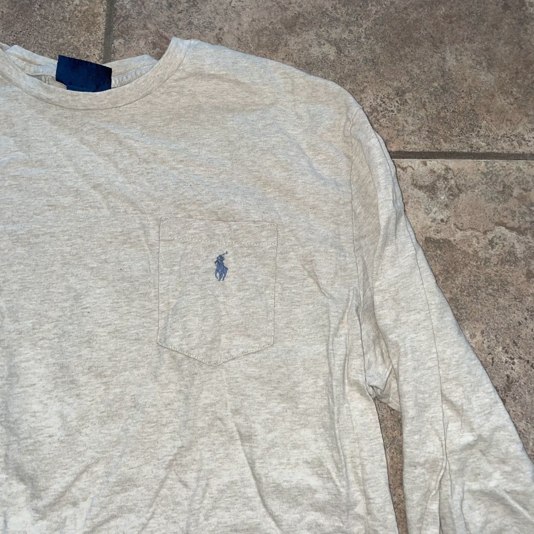 Polo Ralph Lauren Polo Ralph Lauren 100% cotton long Sleeve Pocket Polo Shirt Mens Size L Beige Pocket Long Sleeve Polo Shirt Mens L Beige Size US L / EU 52-54 / 3 - 2 Thumbnail