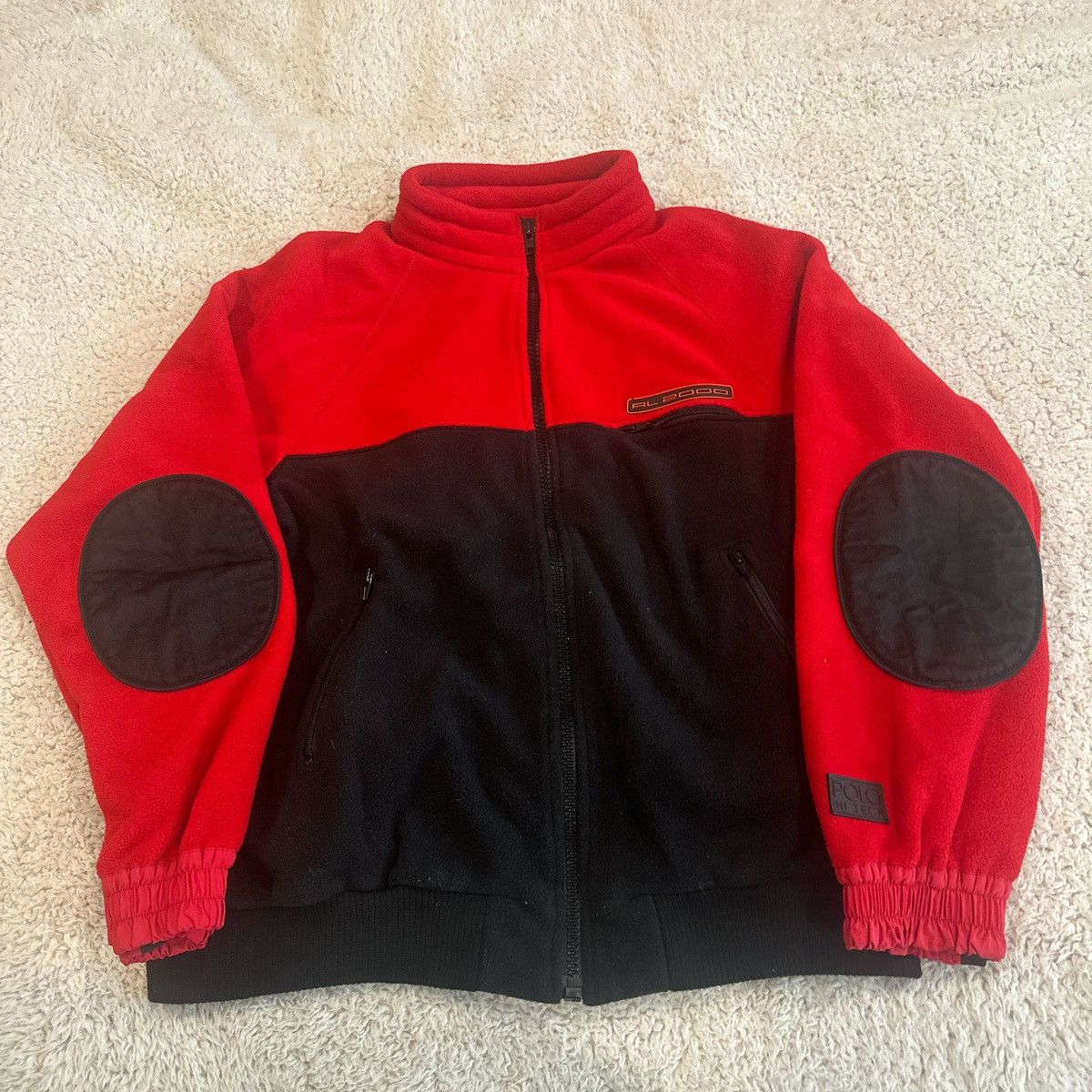 image of Polo Ralph Lauren Vintage Ralph Laurent 1994 Polo Hi Tech Fleece Coat in Red, Men's (Size XL)