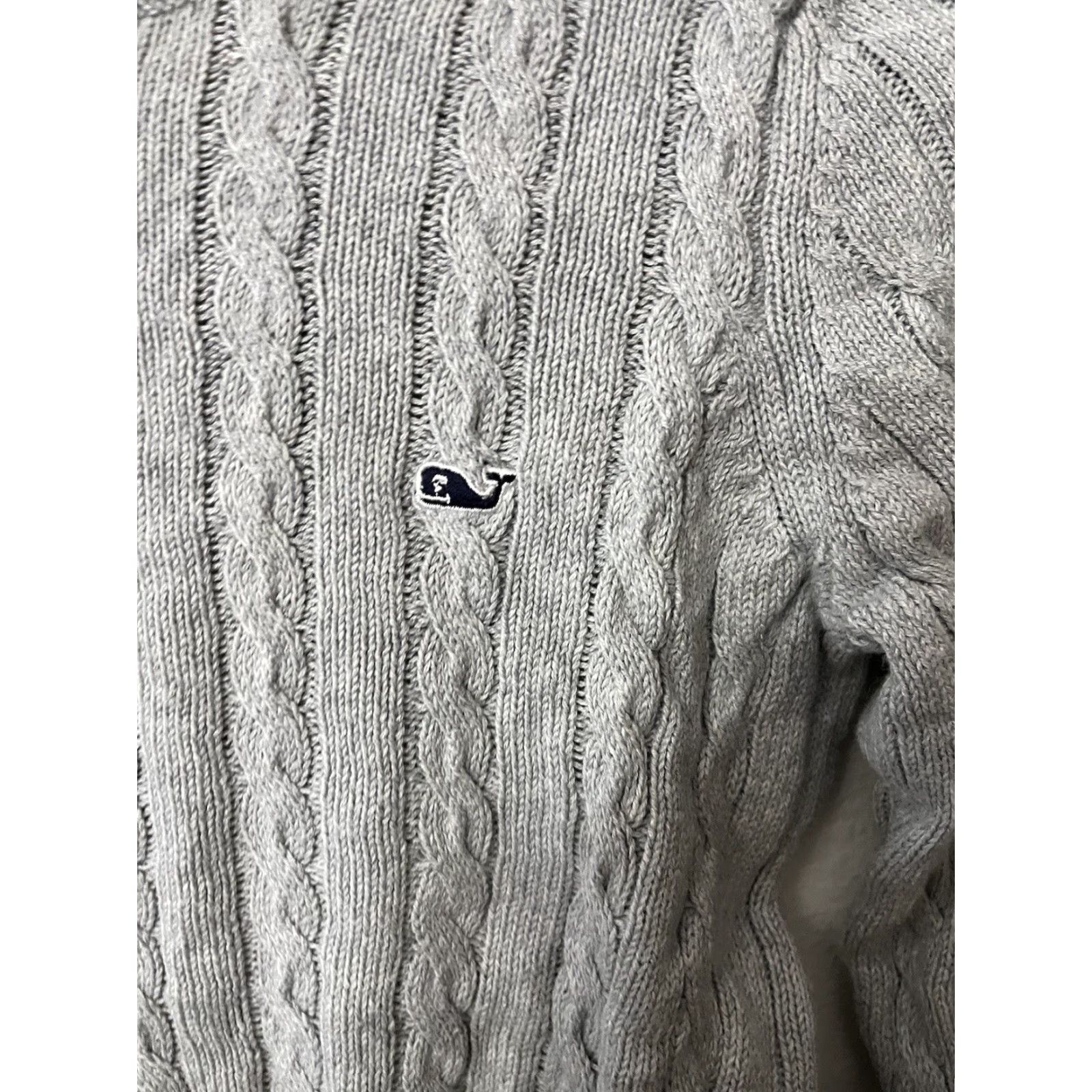 Vineyard Vines VINEYARD VINES Girl's Cable Knit Sweater Crew Neck Cotton Blend Pullover Size S Gray Girls Fall Casual Size S / US 4 / IT 40 - 4 Thumbnail