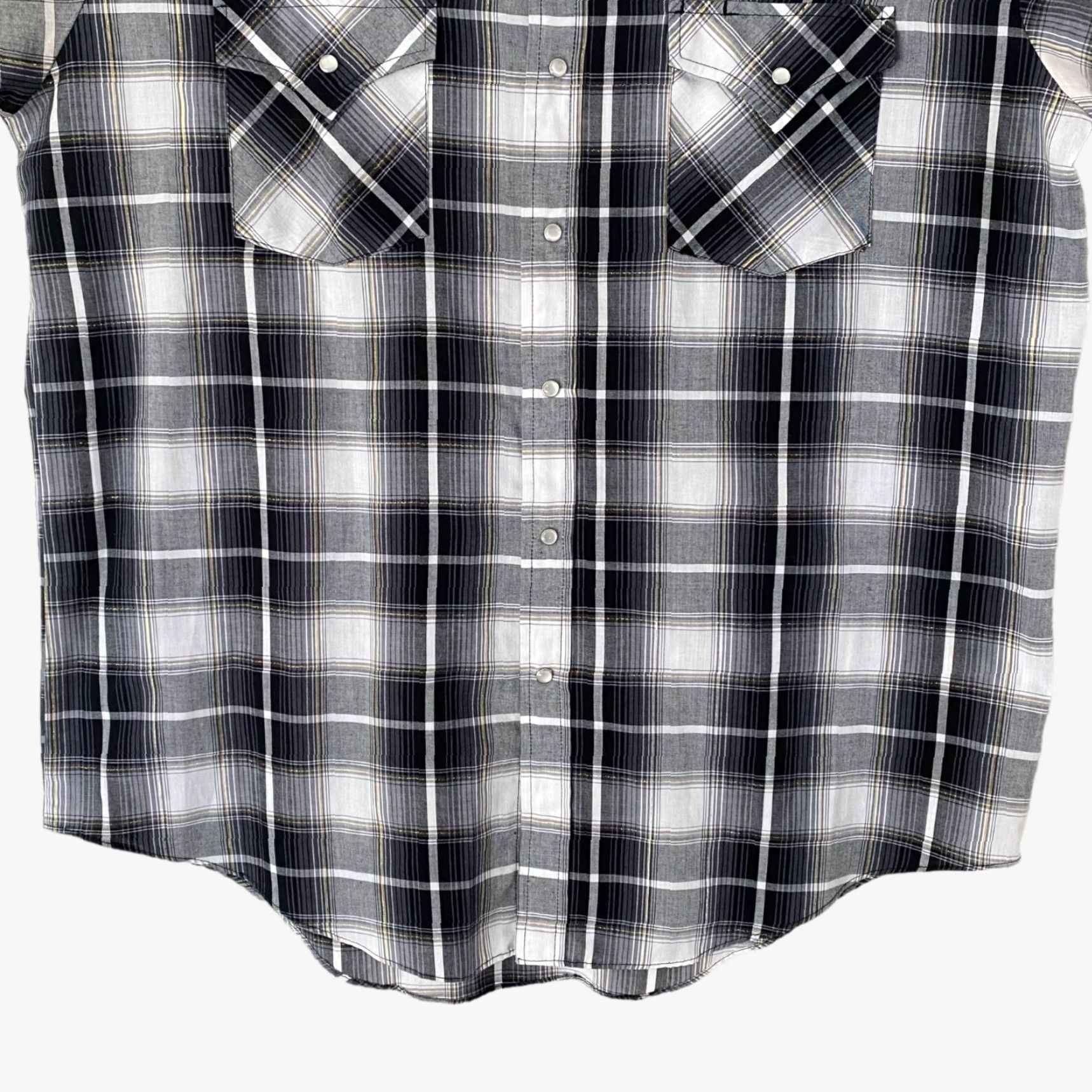 Vintage VINTAGE Plains Western Wear Pearl-Snap Shirt Men's Large Gray Plaid Button-Up Size US L / EU 52-54 / 3 - 6 Thumbnail