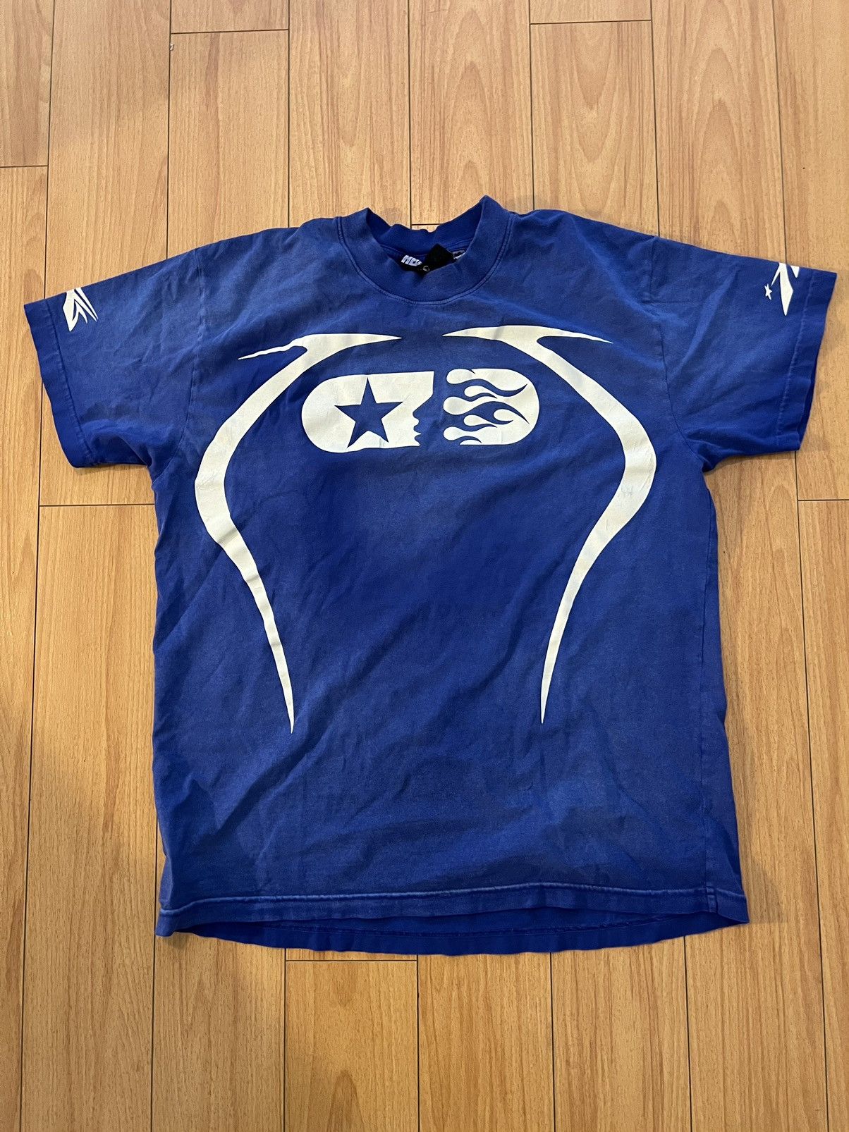 HELLSTAR Blue Hellstar “Warm Up” T-Shirt Size US S / EU 44-46 / 1 - 1 Thumbnail