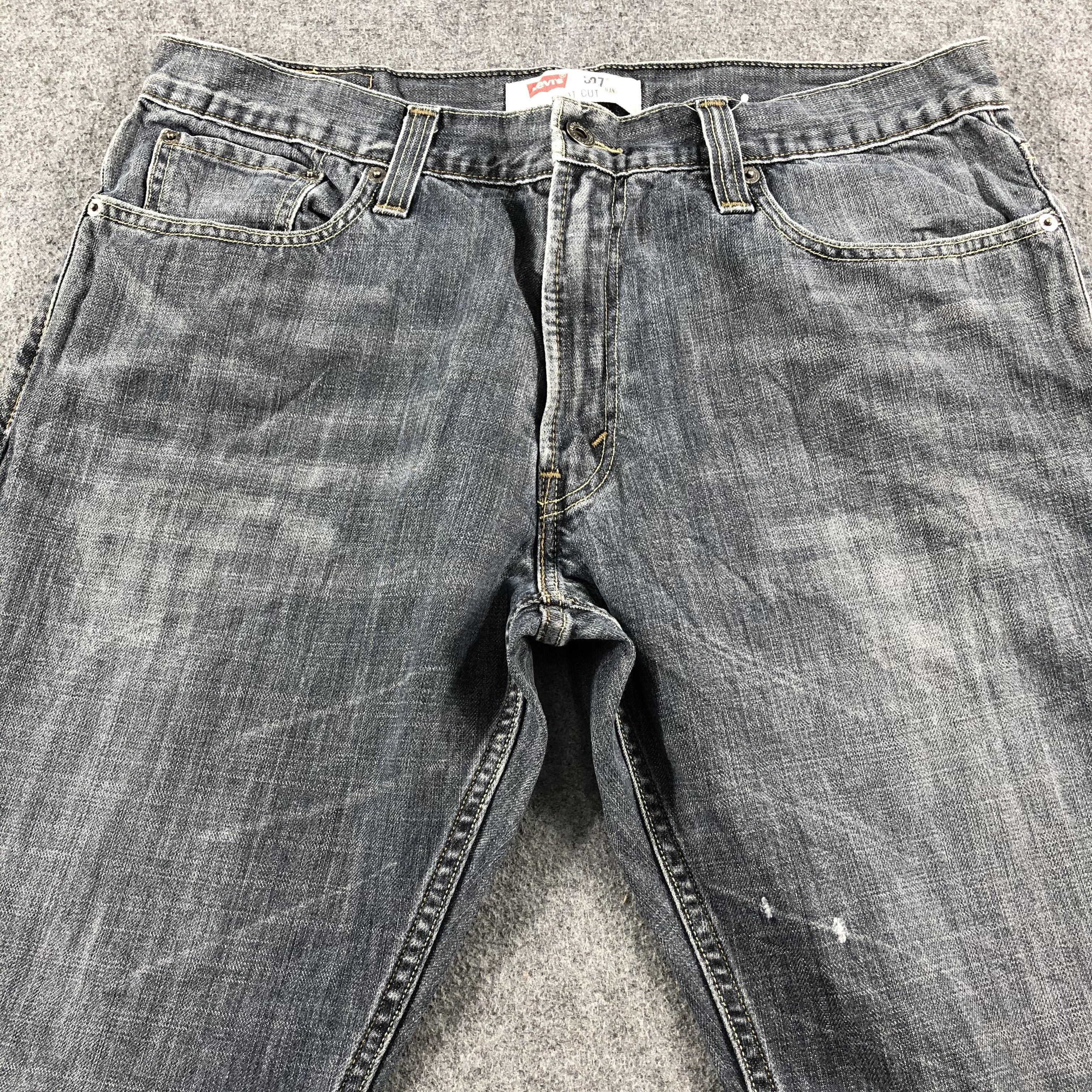 Levi's Vintage Faded Black Levis 527 Flare Jeans-J2307 Size US 34 / EU 50 - 3 Thumbnail