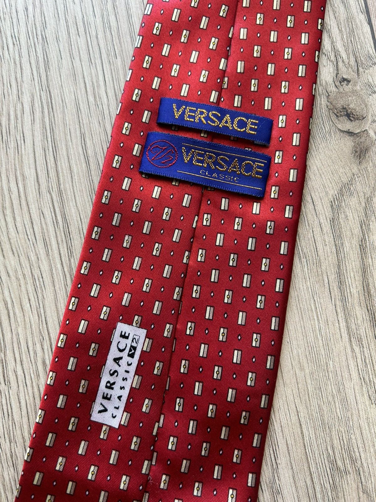Versace × Vintage Vintage Versace Silk Italy Luxury Tie dior ysl og Size ONE SIZE - 7 Thumbnail
