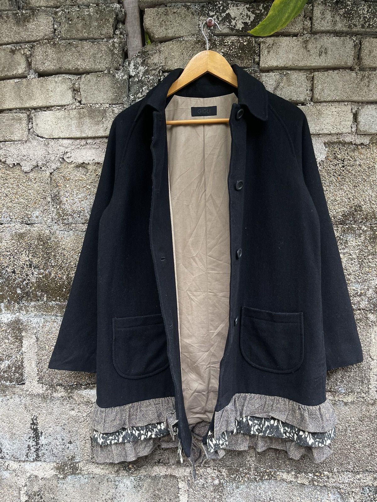 Designer × Romeo Gigli VINTAGE 90’s DESIGNER ROMEO GIGLI WOOL BUTTON JACKET Size L / US 10 / IT 46 - 4 Thumbnail